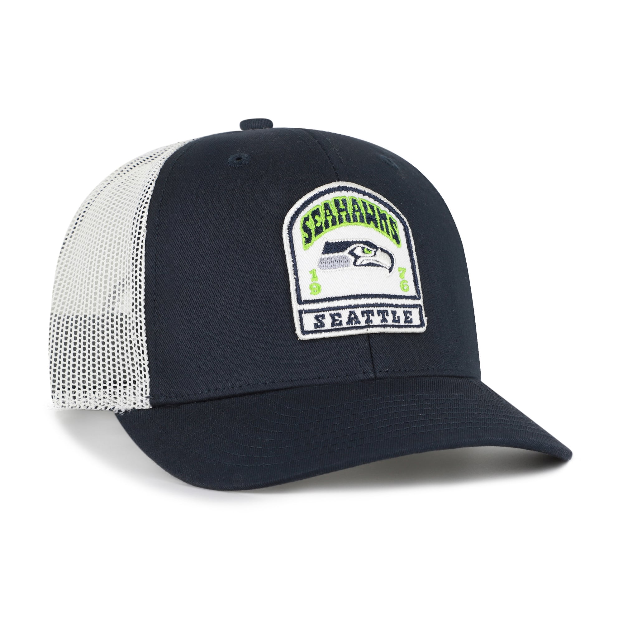 Casquette trucker ajustable pour homme, modèle 47 College Navy Seattle Seahawks Headstone