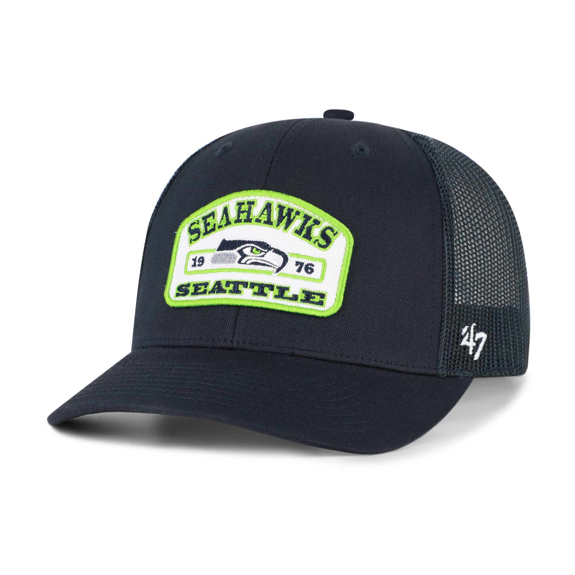 Casquette trucker ajustable pour homme, modèle 47 College Navy Seattle Seahawks Roadway