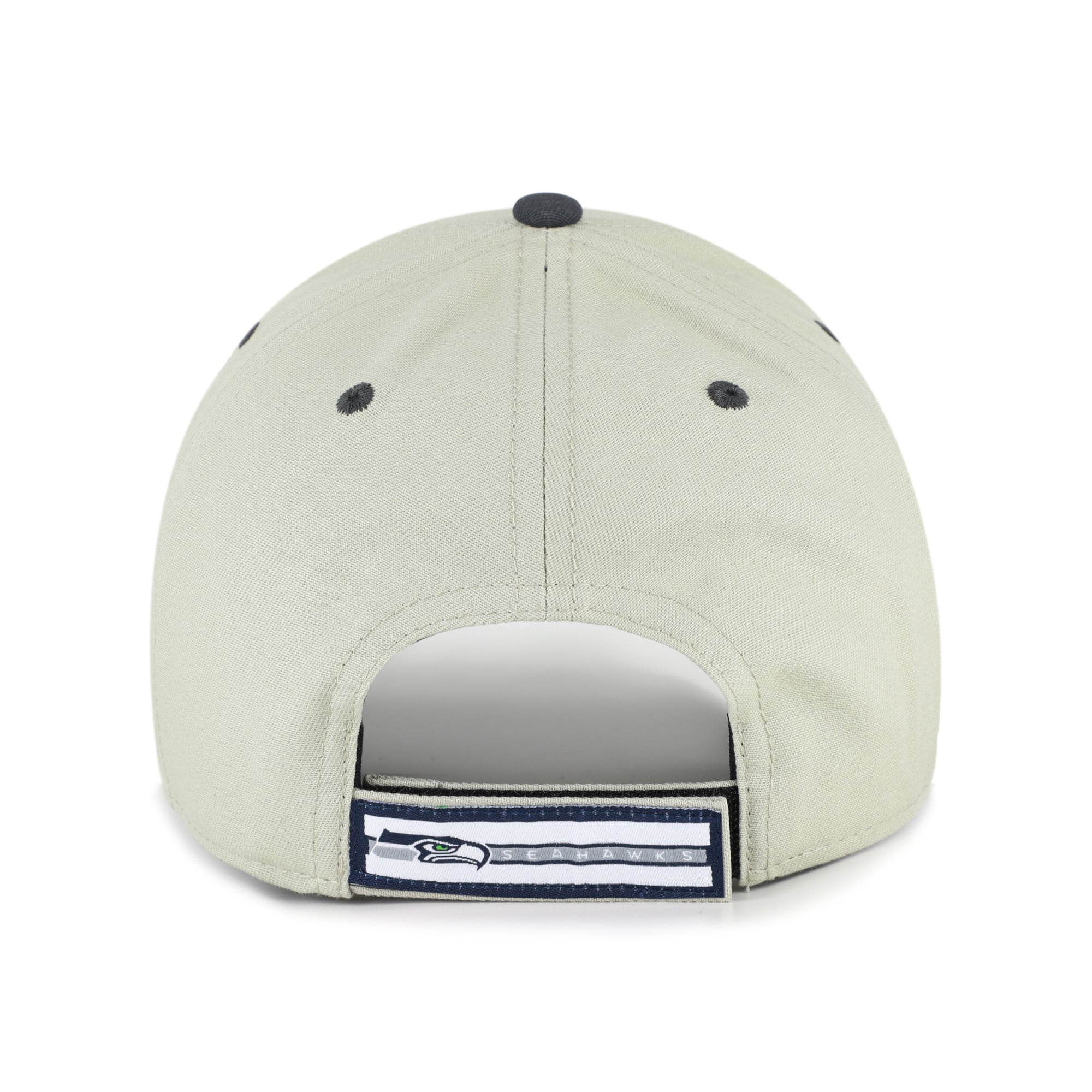 Casquette ajustable Seattle Seahawks MVP grise et noire pour homme, modèle 47, inscription demi-bloc.