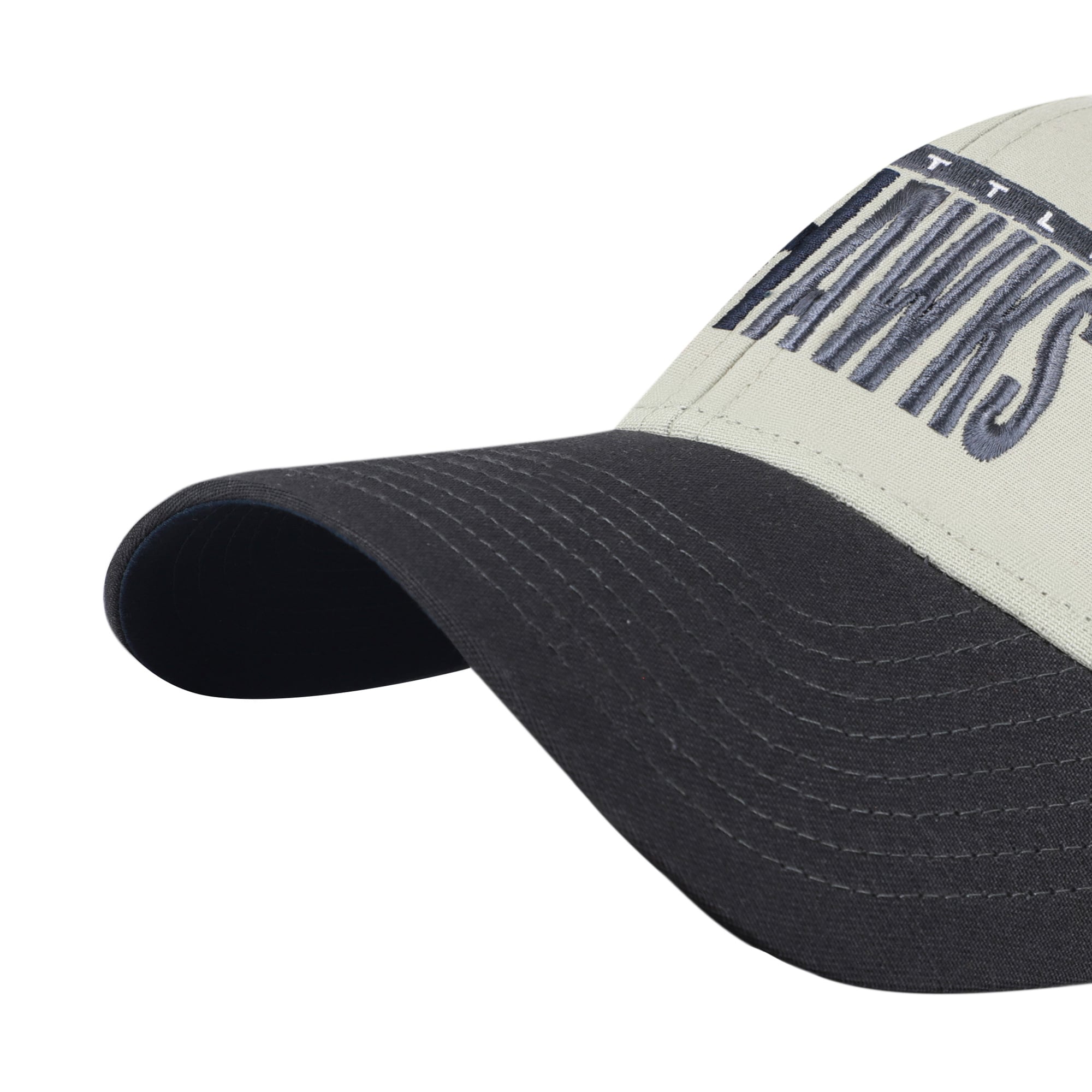 Casquette ajustable Seattle Seahawks MVP grise et noire pour homme, modèle 47, inscription demi-bloc.