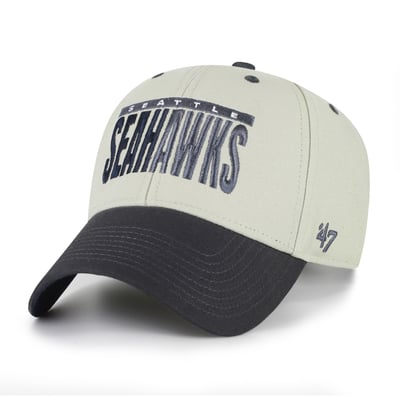  Seattle Seahawks '47 Half Block Text MVP Adjustable Hat - Gray/Black