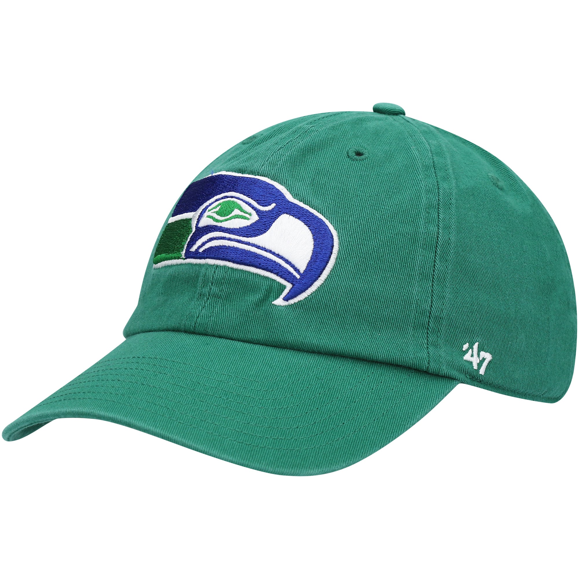 Men's '47 Green Seattle Seahawks Clean Up Adjustable Hat