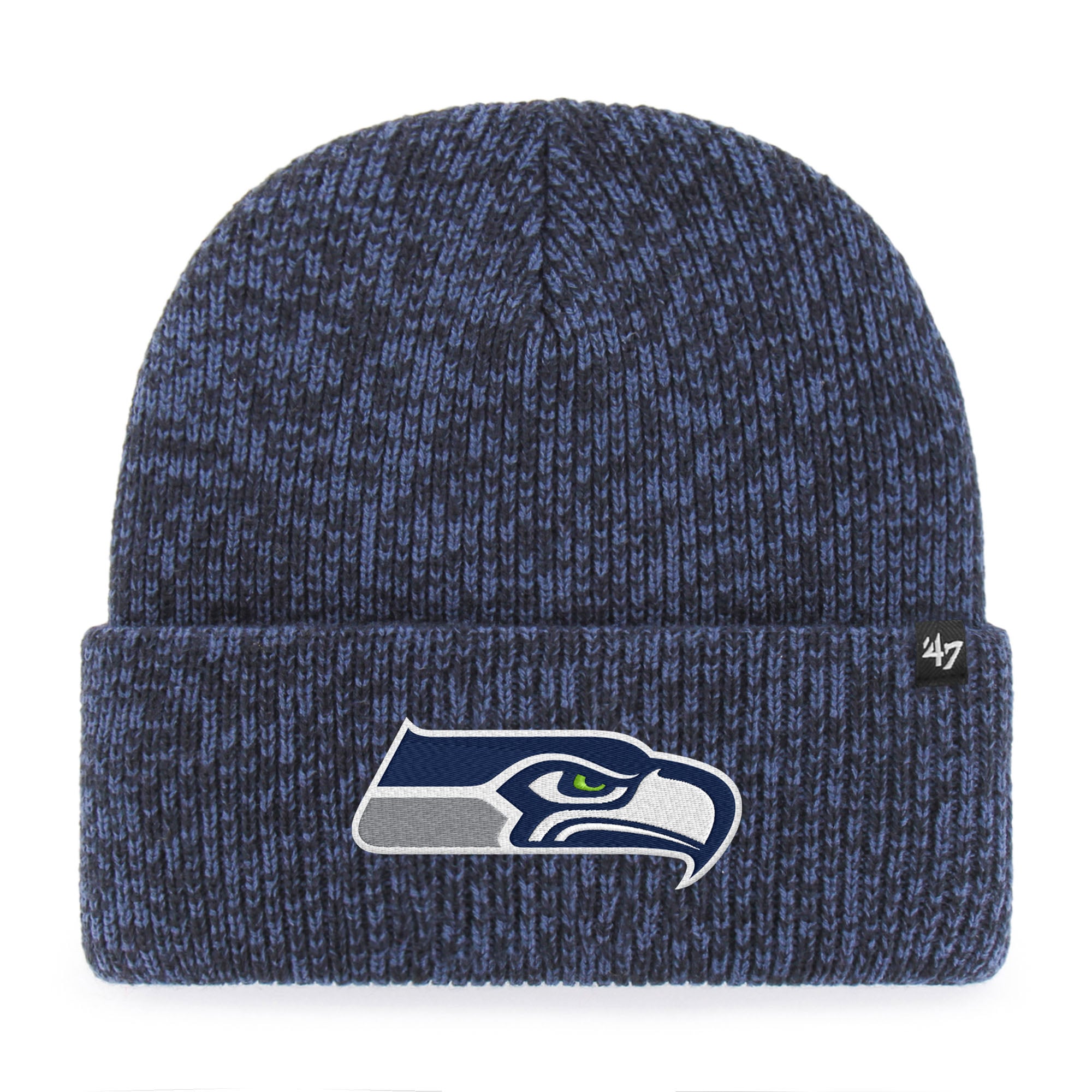 Bonnet en tricot à revers « 47 Heather Navy Seattle Seahawks Brain Freeze » pour homme
