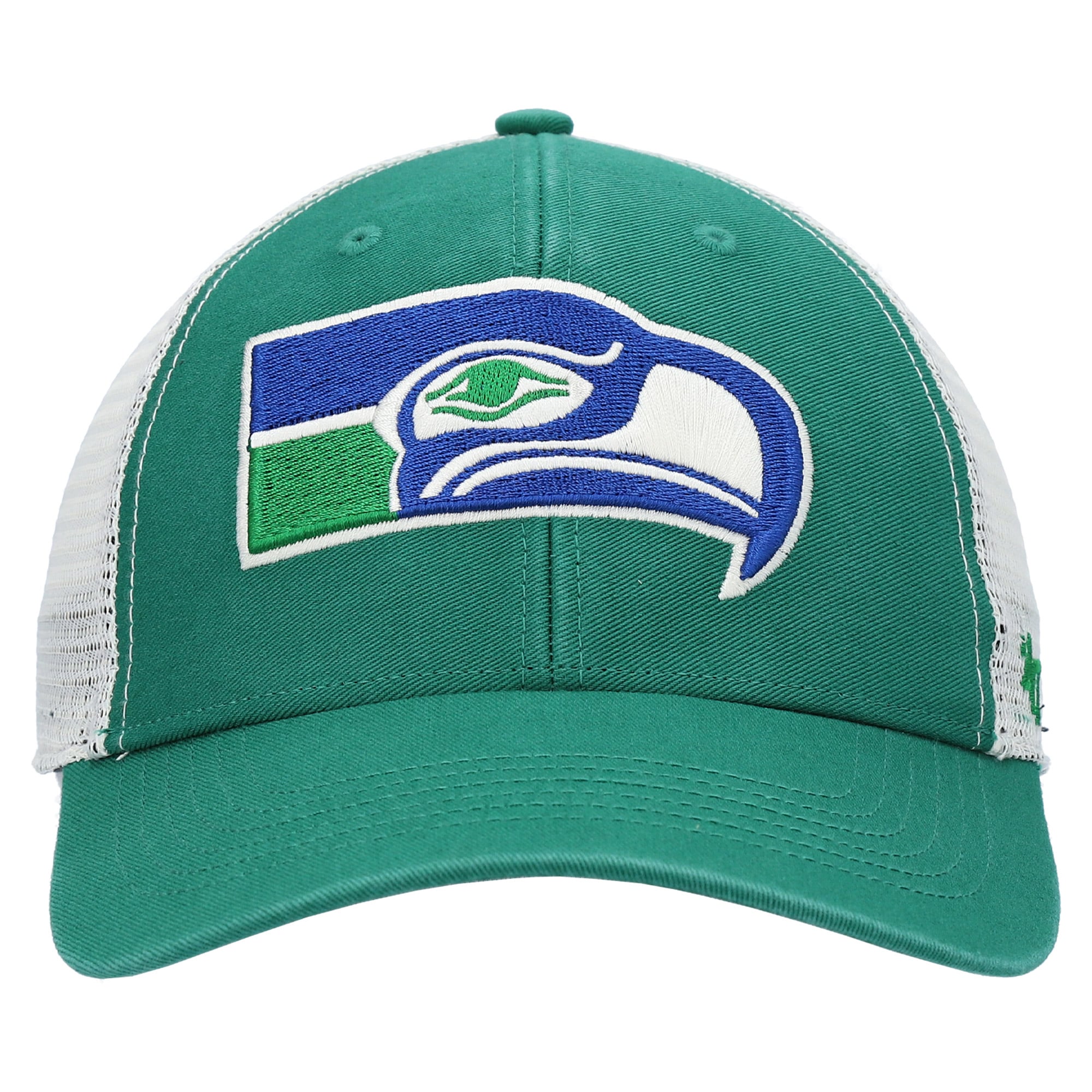 Men's '47 Kelly Green/Natural Seattle Seahawks Flagship MVP Snapback Hat