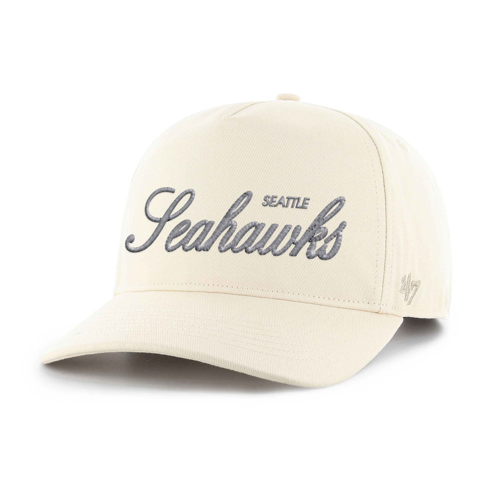 Men's '47 Natural Seattle Seahawks Foundational Script Hitch Adjustable Hat