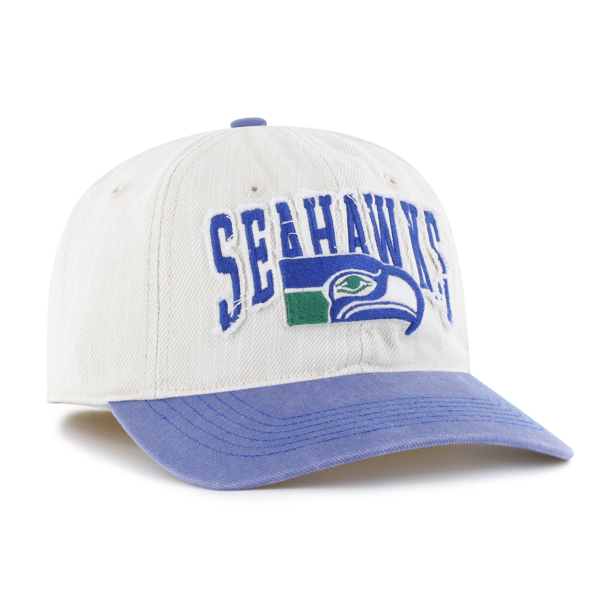 Men's '47 Natural Seattle Seahawks Throwback Groton Franchise Fitted Hat