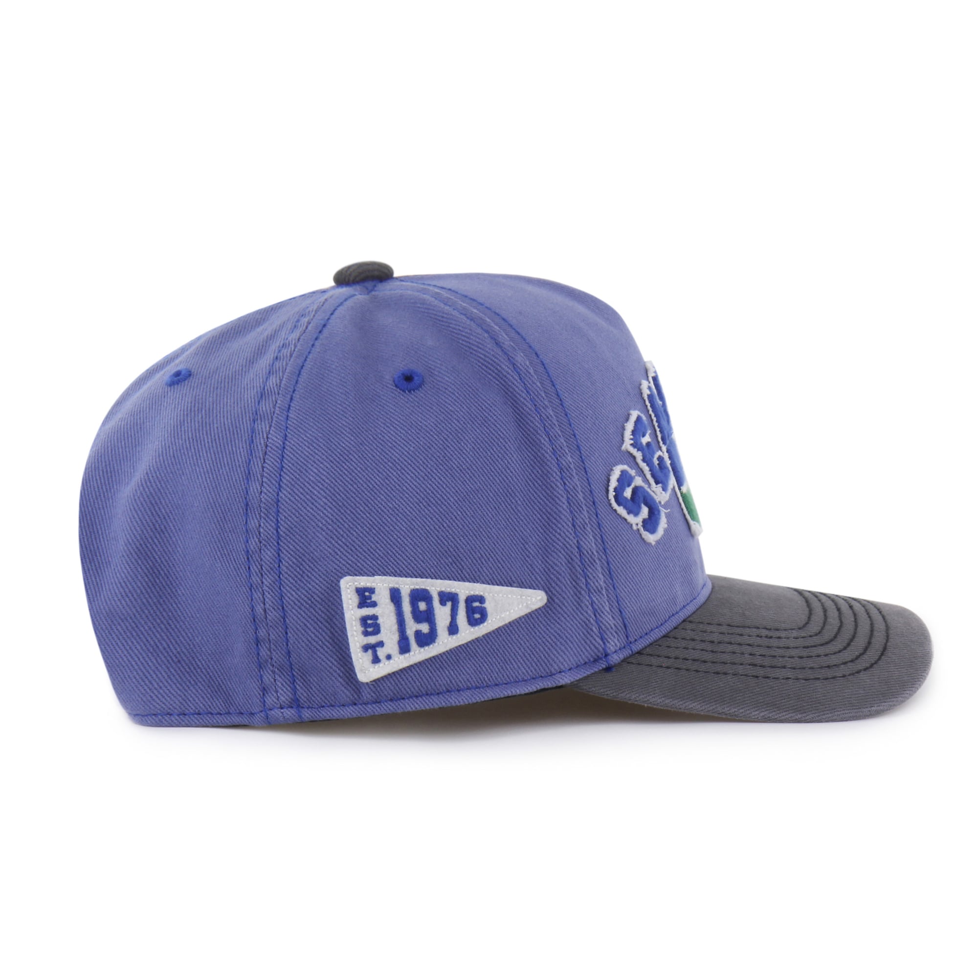 Men's '47 Royal Seattle Seahawks Throwback Calderwood Well Worn Hitch Adjustable Hat