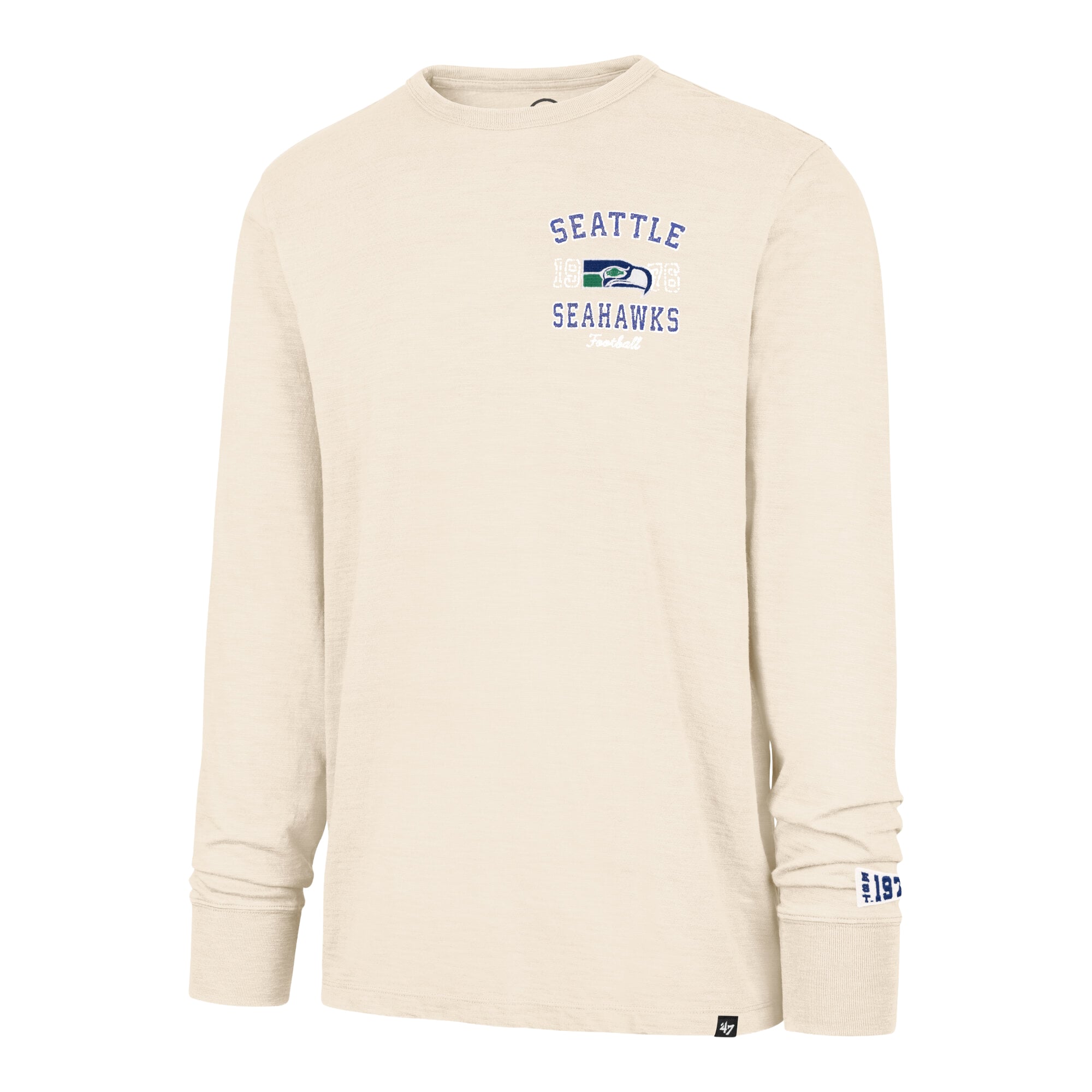 Men's '47 Tan Seattle Seahawks Heavy Slub Long Sleeve T-Shirt