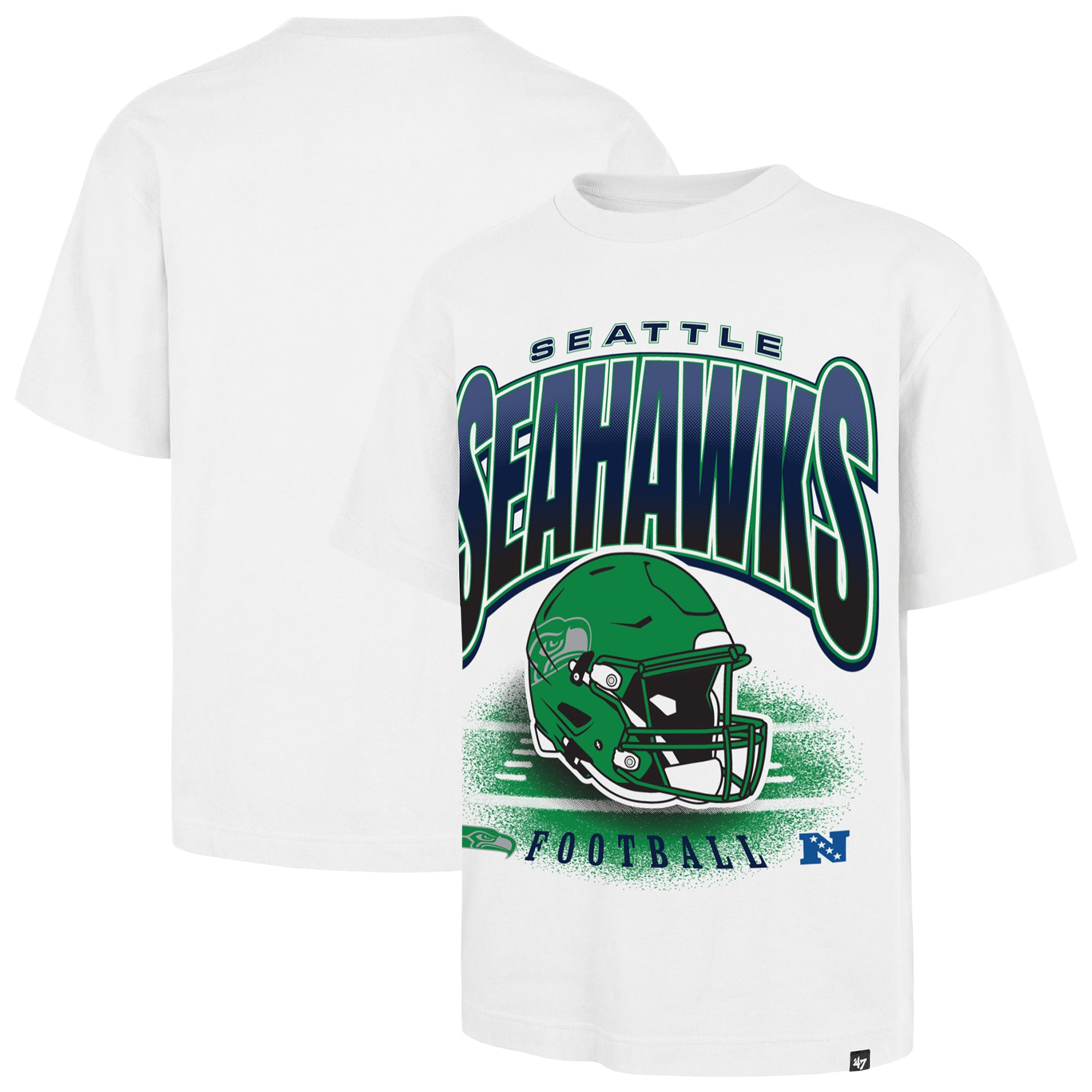 T-shirt homme blanc '47 Seattle Seahawks Foundation grandes tailles