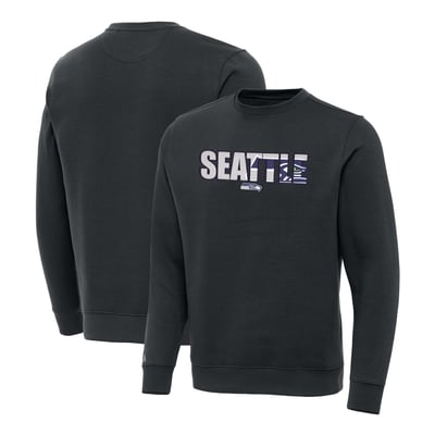 Seattle Seahawks Antigua Impact Victory Sweatshirt - Charcoal