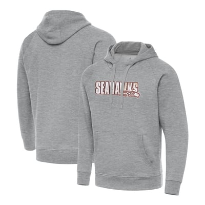 Seattle Seahawks Antigua Woodland Camo Victory Hoodie - Heather Gray