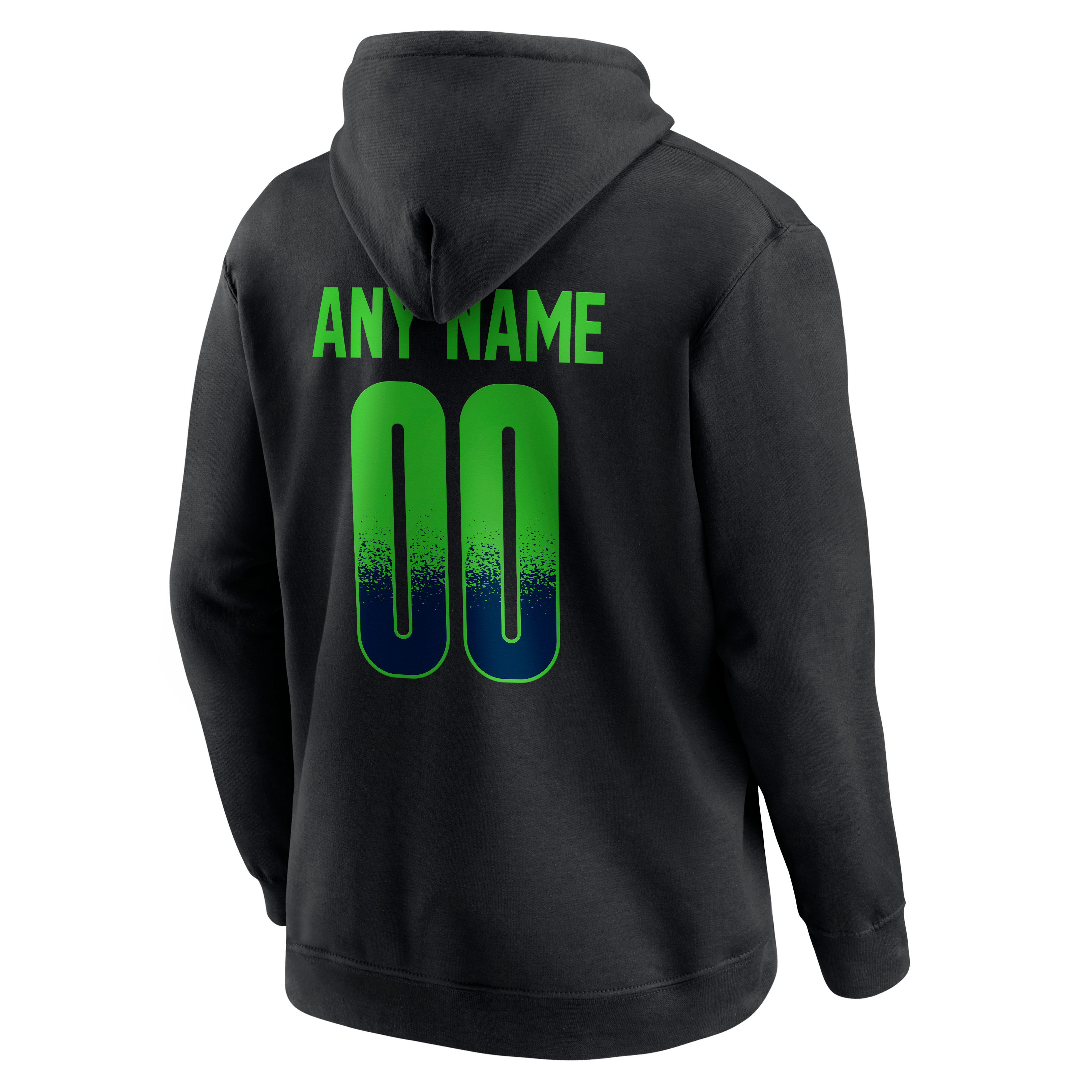 Men's Black Seattle Seahawks Home Field Pop Personalized Name & Number Hoodie