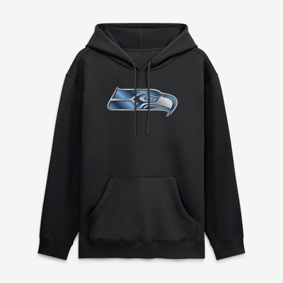 Seattle Seahawks  Metallic Mascot Hoodie - Black