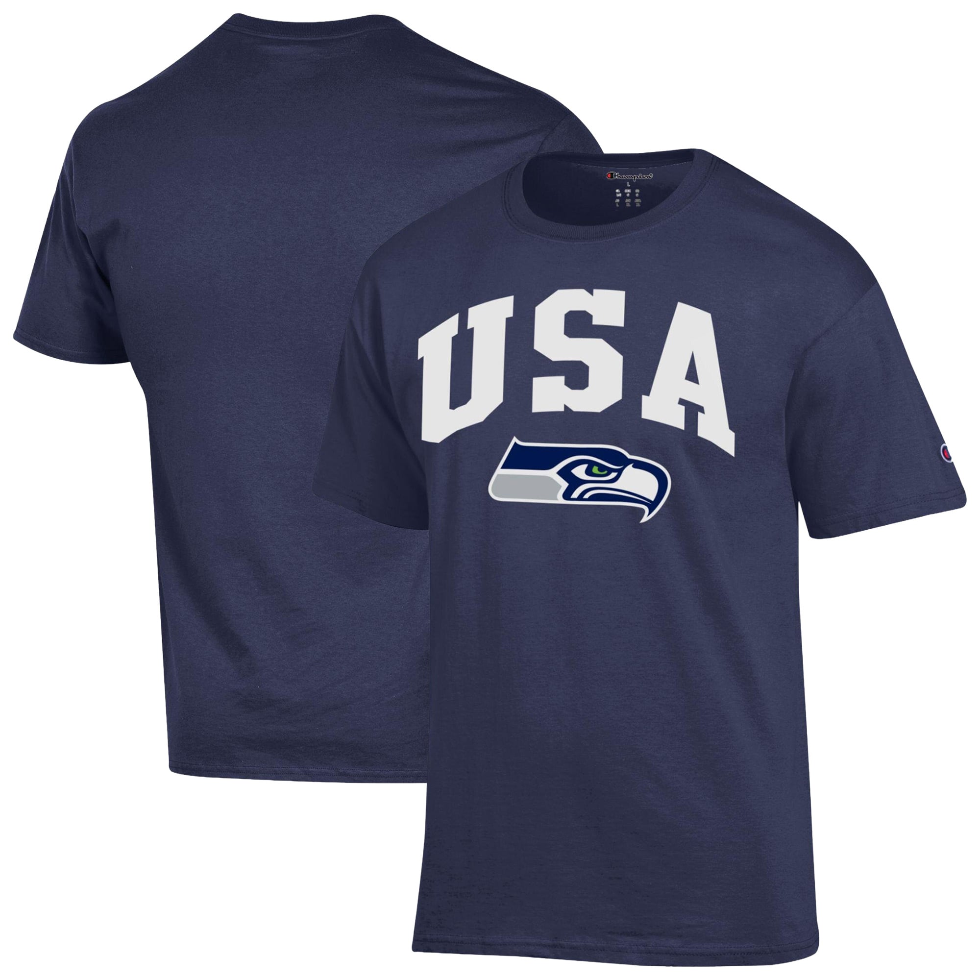 Men's Champion Navy Seattle Seahawks Americana T-Shirt