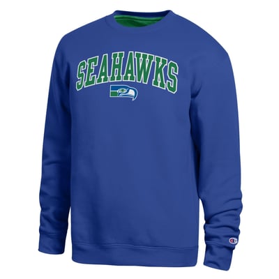  Seattle Seahawks Champion Contrast Lined Sweatshirt - Royal