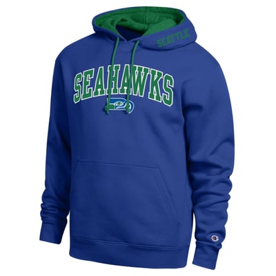  Seattle Seahawks Champion Contrast Hoodie - Royal/Green