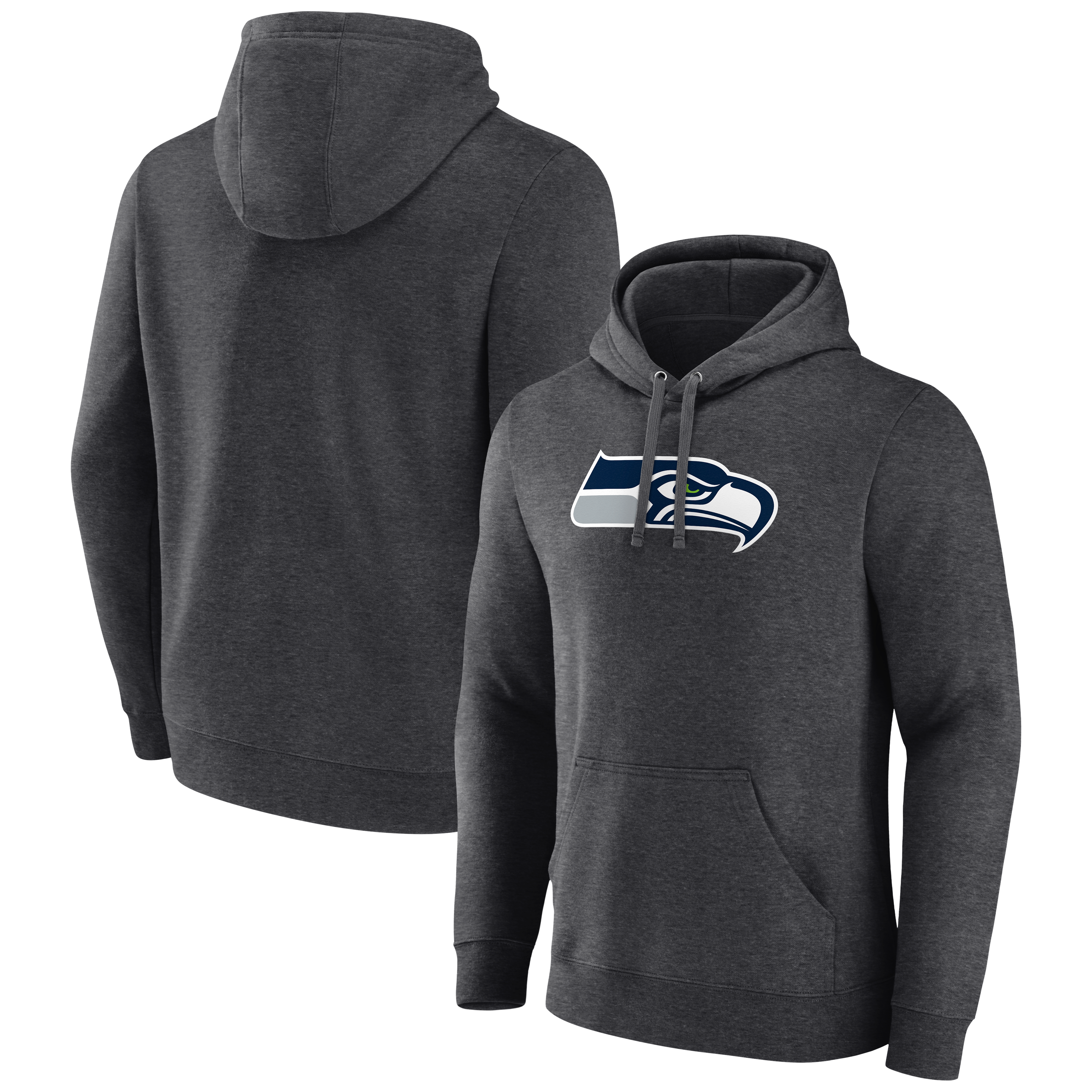 Men's Charcoal Seattle Seahawks Primary Logo Hoodie