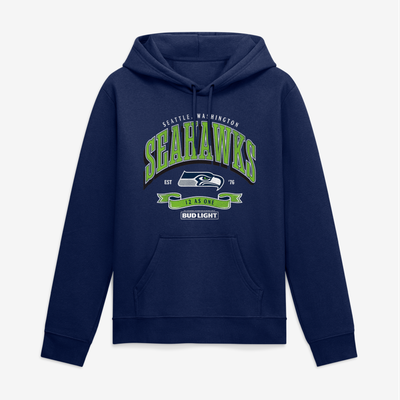 Seattle Seahawks Bud Light Hoodie - College Navy