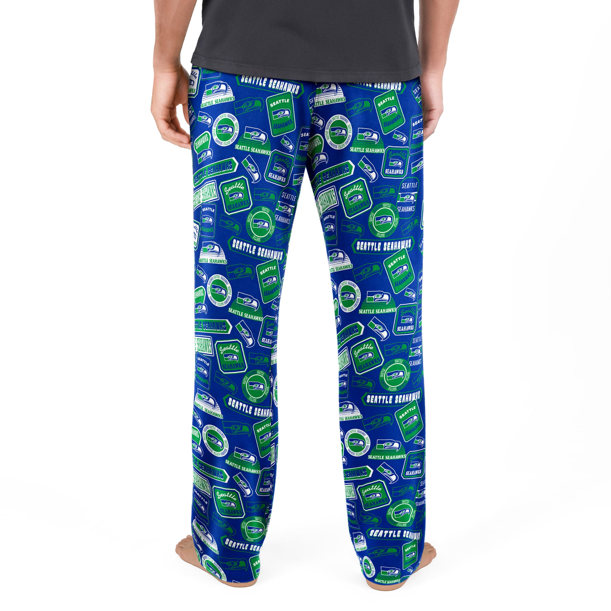 Men's Concepts Sport Royal Seattle Seahawks Throwback Logo Grady Sleep Pants