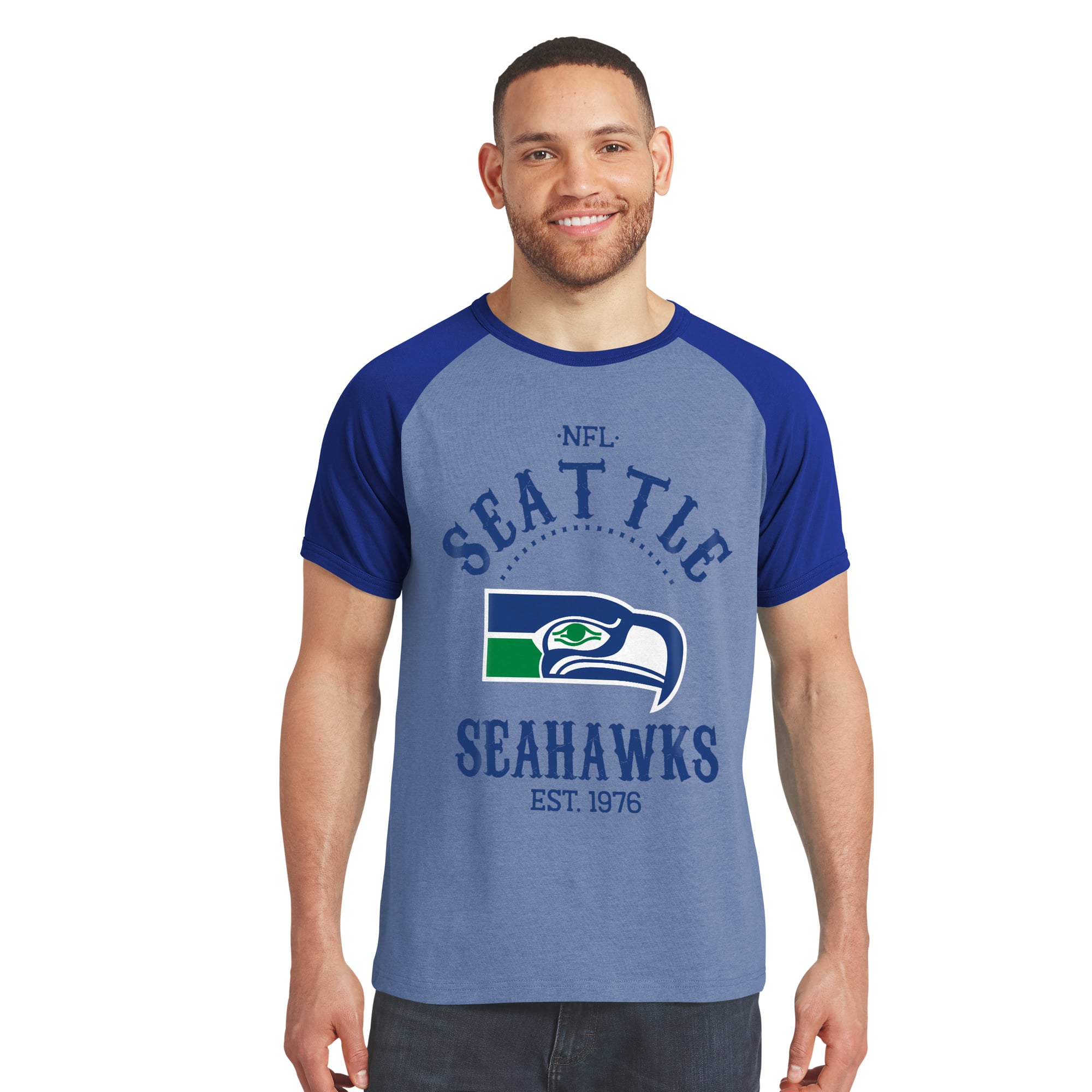 Men's Darius Rucker Collection by Fanatics College Navy Seattle Seahawks Raglan T-Shirt
