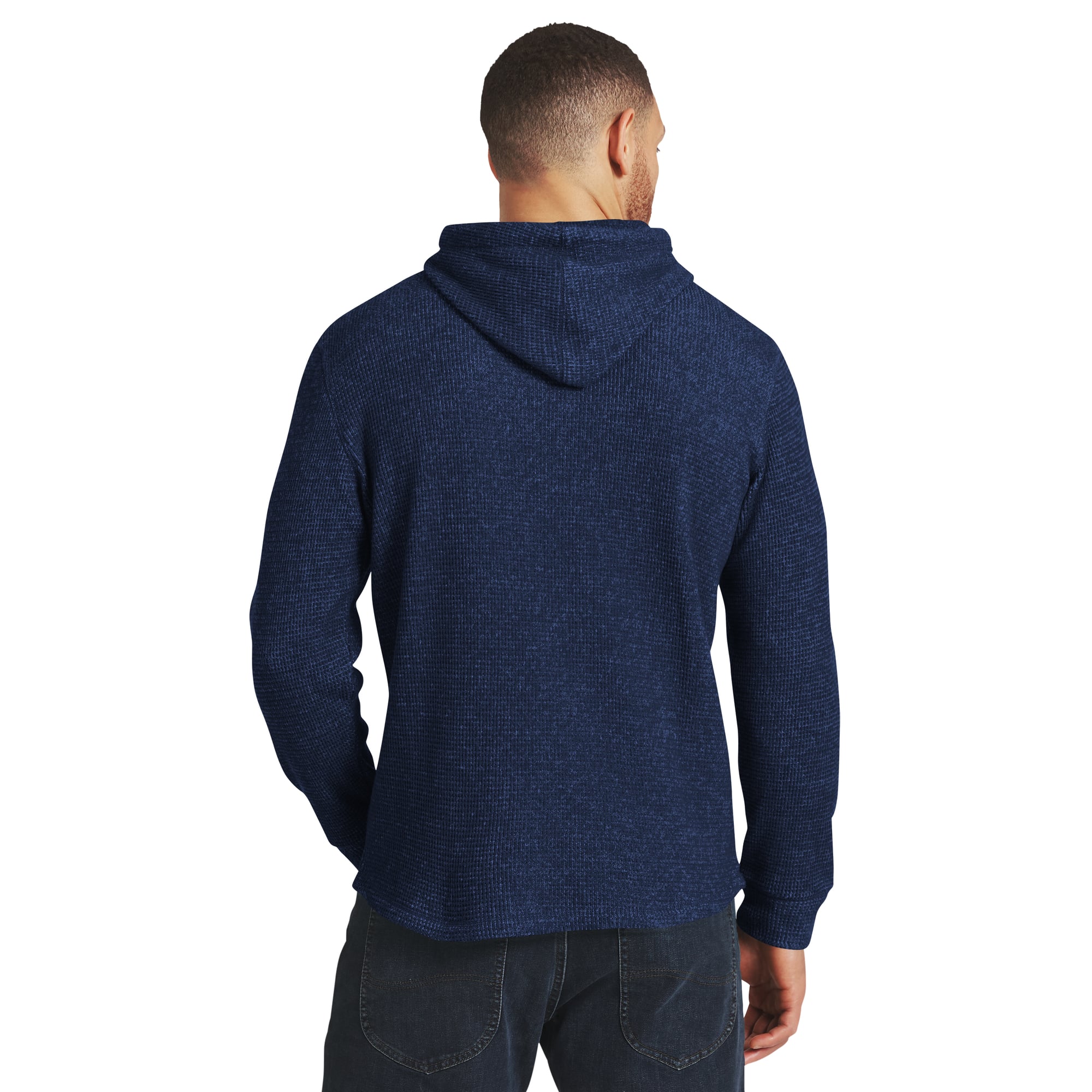 Collection Darius Rucker pour homme par Fanatics College T-shirt à manches longues en maille gaufrée et mélange de trois tissus Seattle Seahawks, bleu marine universitaire