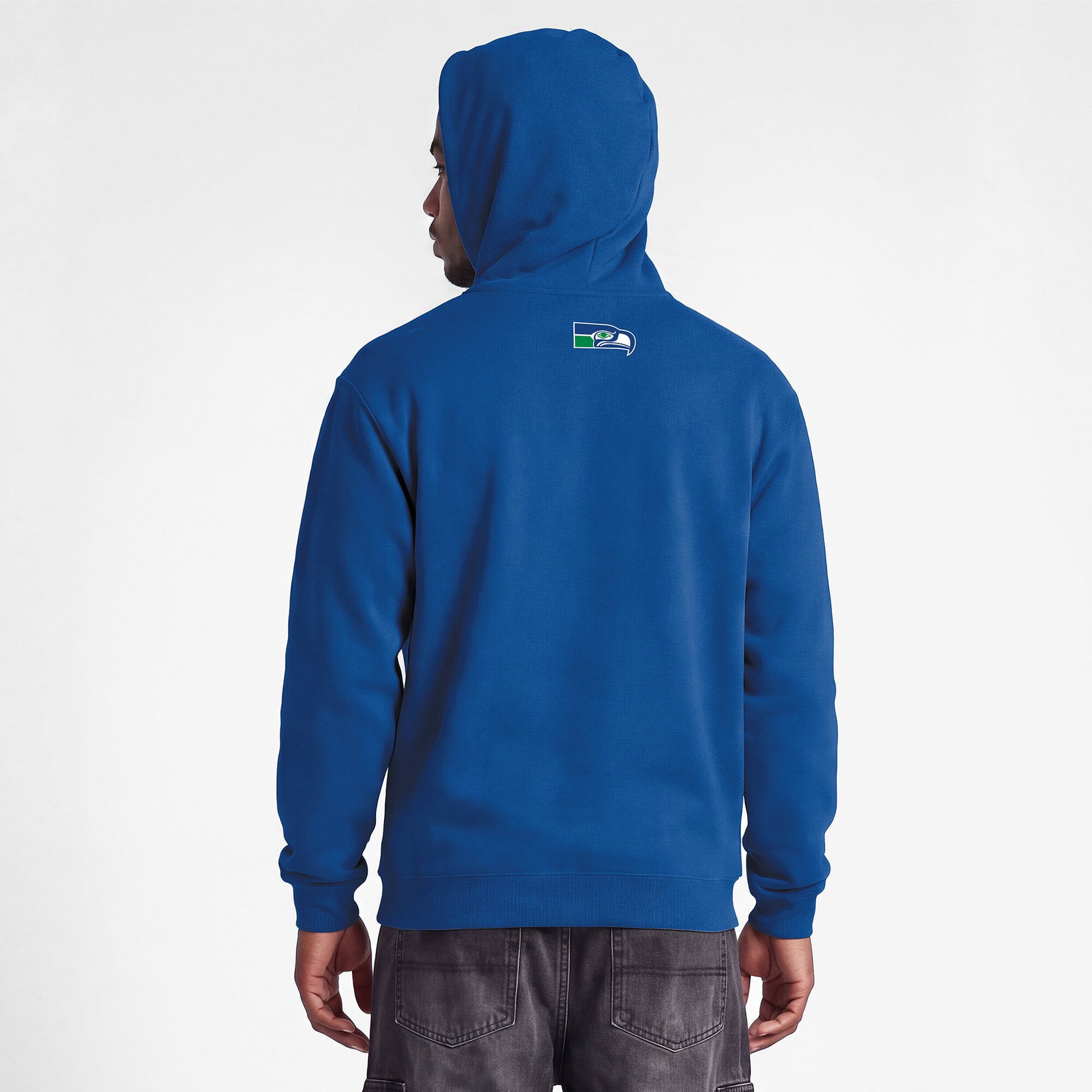 Men's Disney x Champion  Royal Seattle Seahawks Powerblend Full Front Sweatshirt