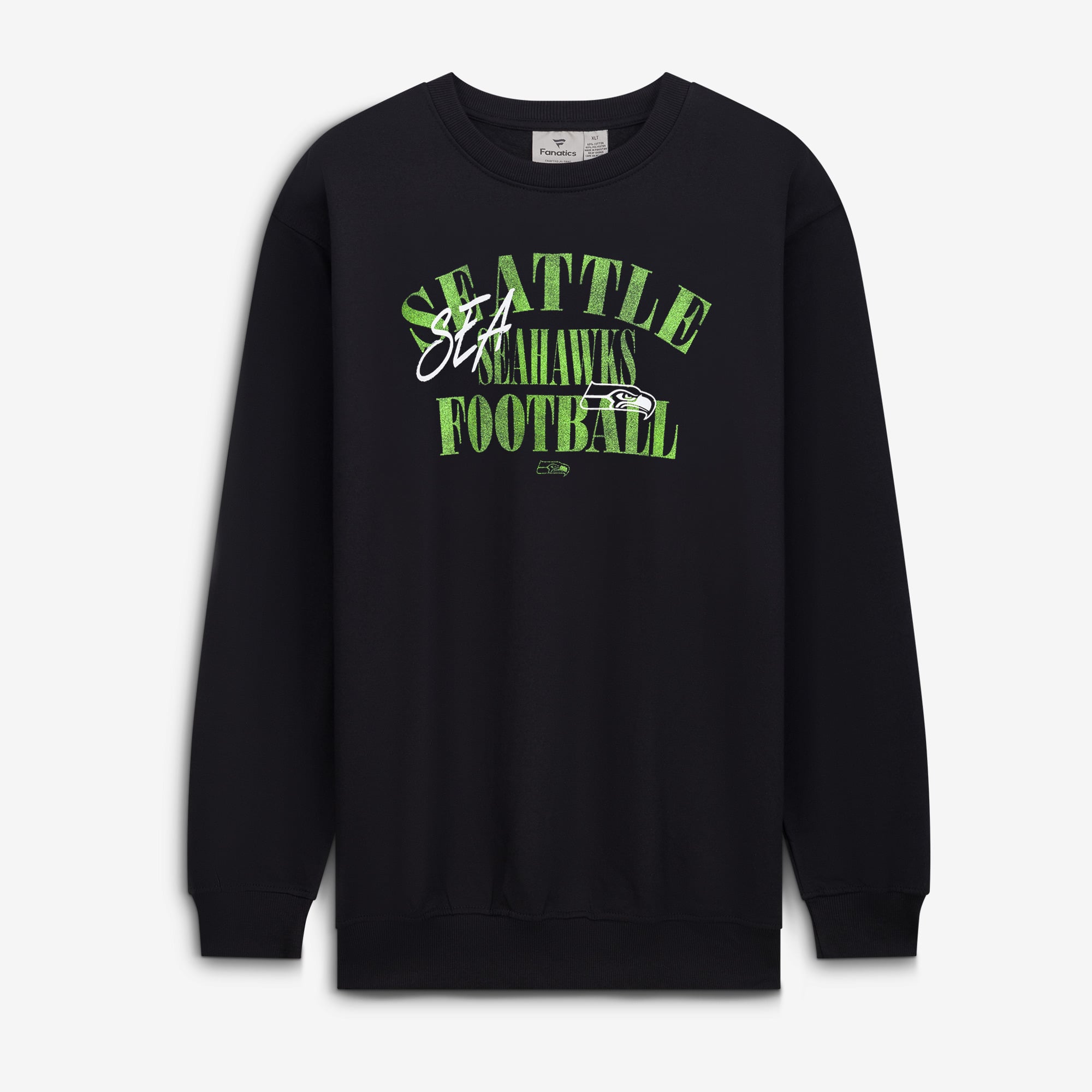 Sweat-shirt ample mi-temps noir Seattle Seahawks pour homme, grandes tailles, Fanatics