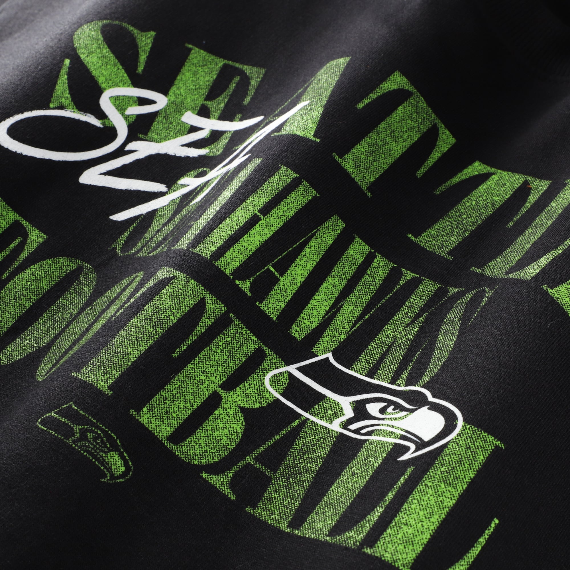Sweat-shirt ample mi-temps noir Seattle Seahawks pour homme, grandes tailles, Fanatics