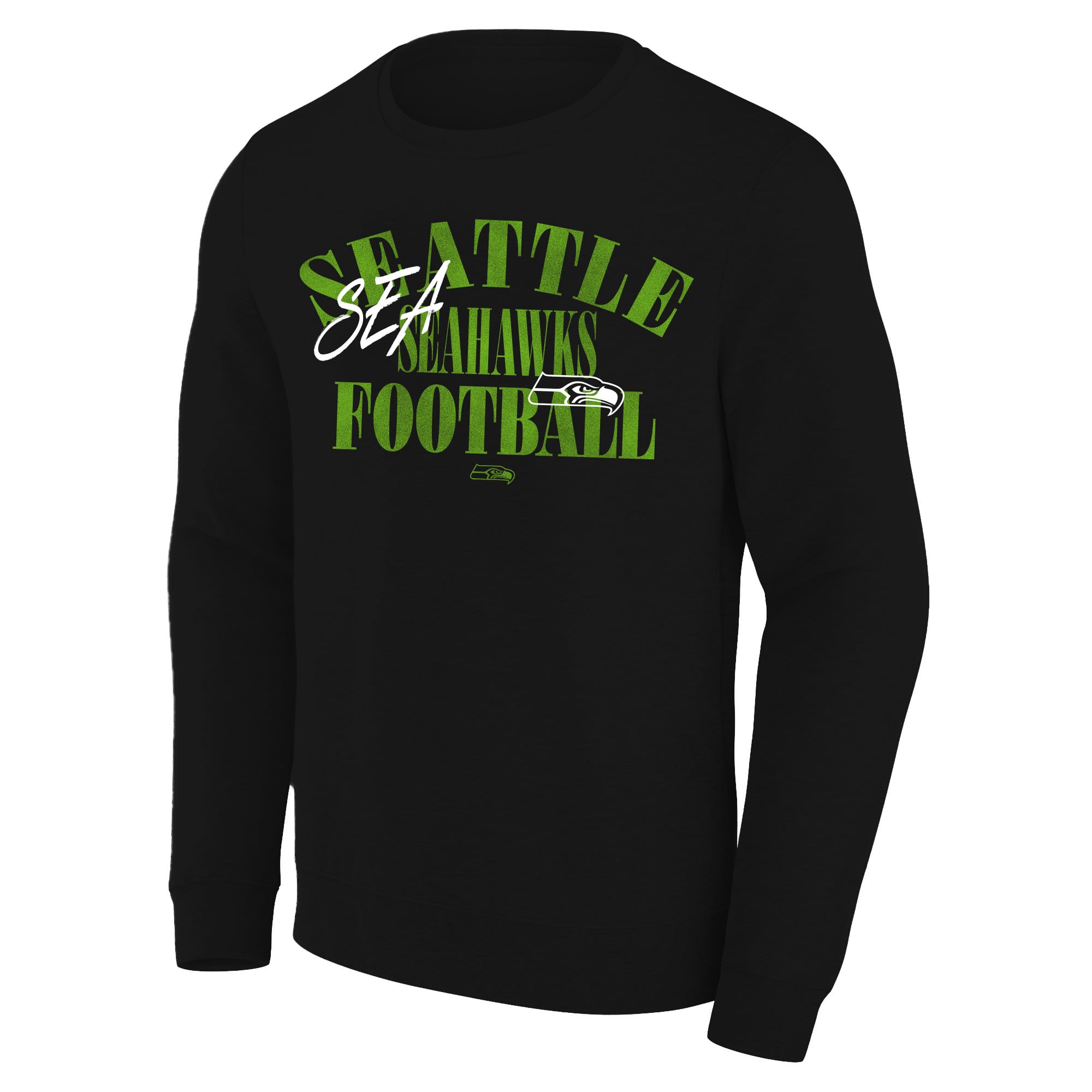 Men's Fanatics Black Seattle Seahawks Big & Tall Relaxed Halftime Lead Washed Sweatshirt