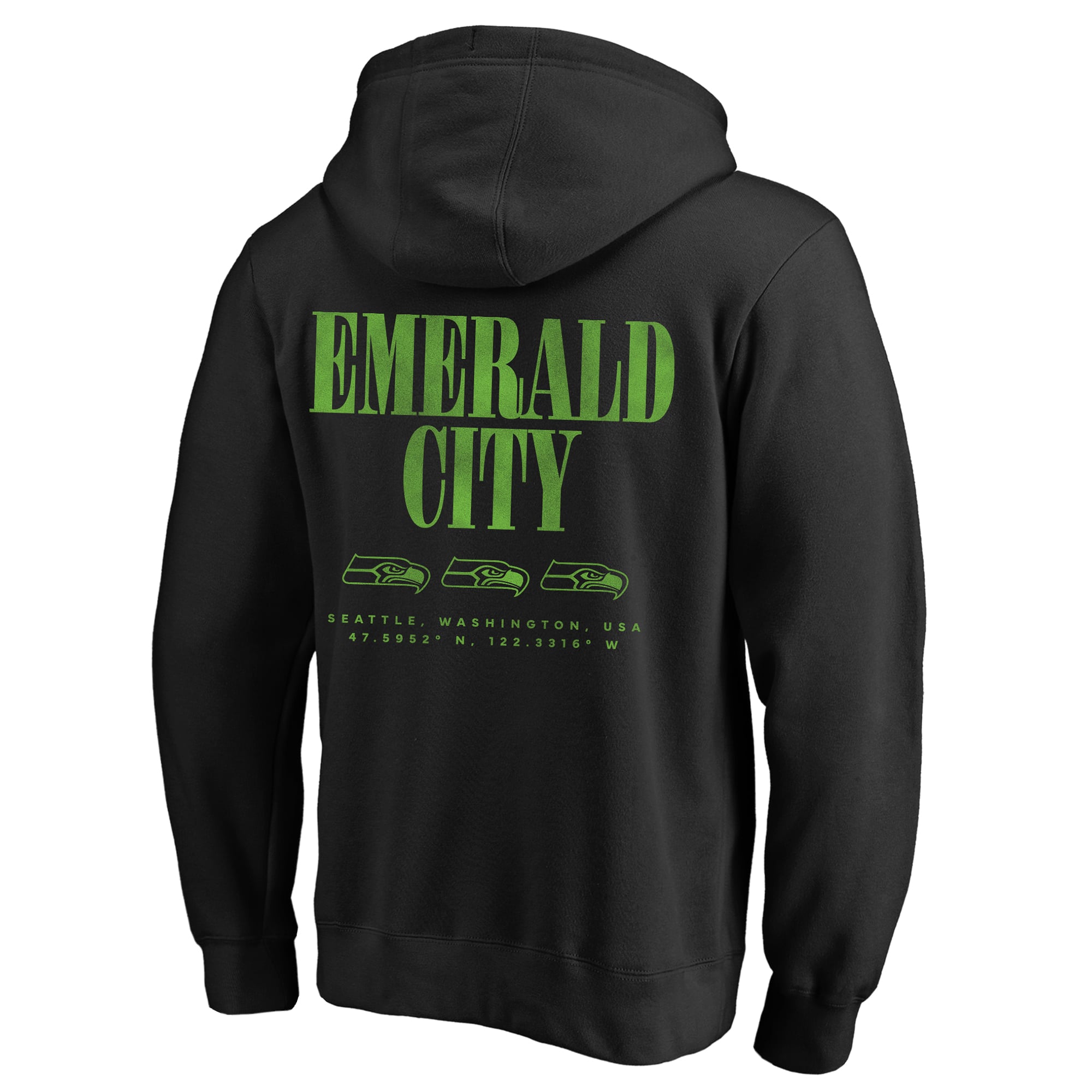 Men's Fanatics Black Seattle Seahawks Big & Tall Relaxed Intense Rivalry Hoodie