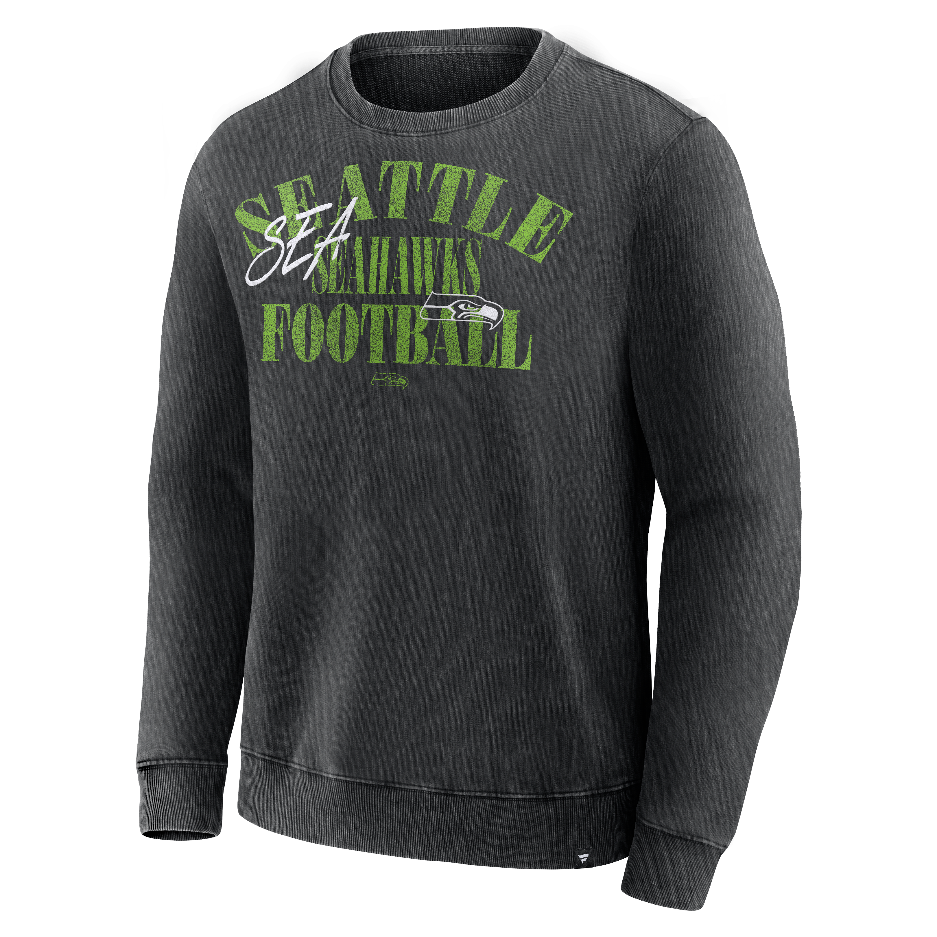 Men's Fanatics Black Seattle Seahawks Halftime Lead Relaxed Heavyweight French Terry Sweatshirt