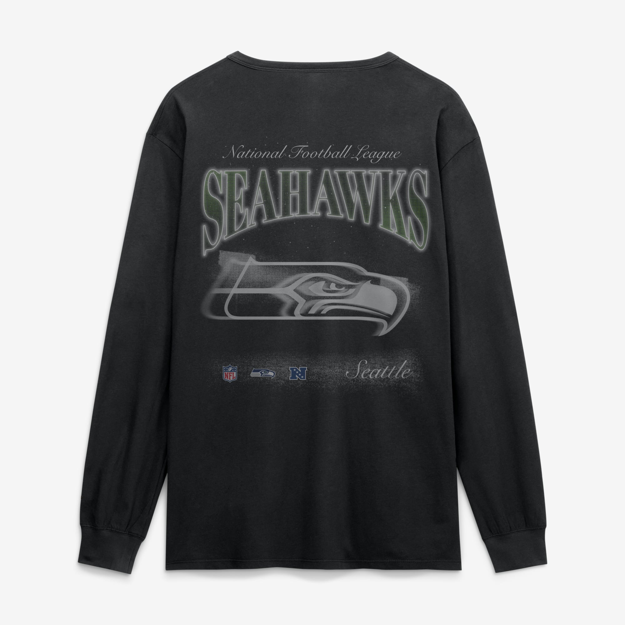 T-shirt à manches longues Fanatics Black Seattle Seahawks Midnight Falls pour homme