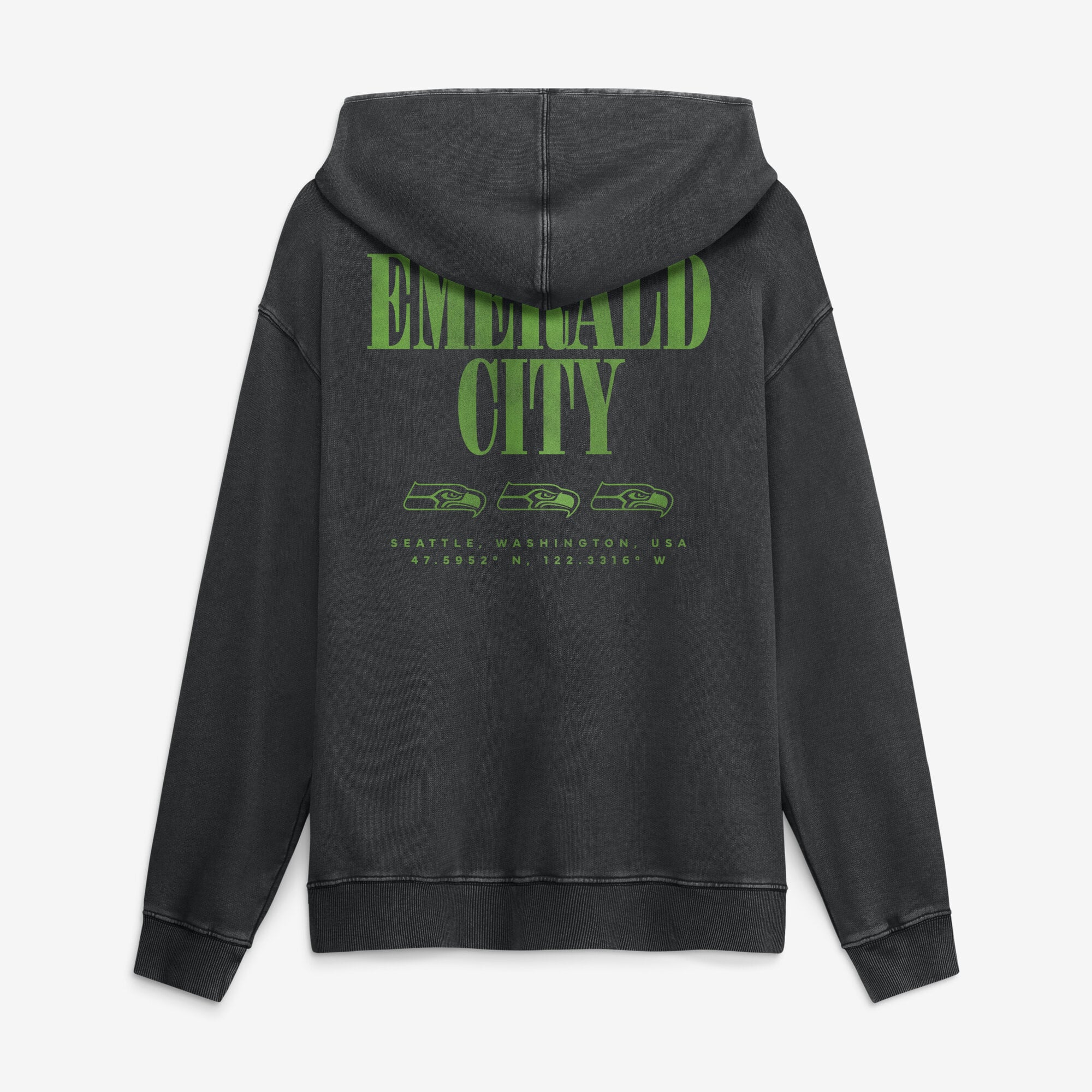 Men's Fanatics Black Seattle Seahawks Relaxed Intense Rivalry French Terry Hoodie