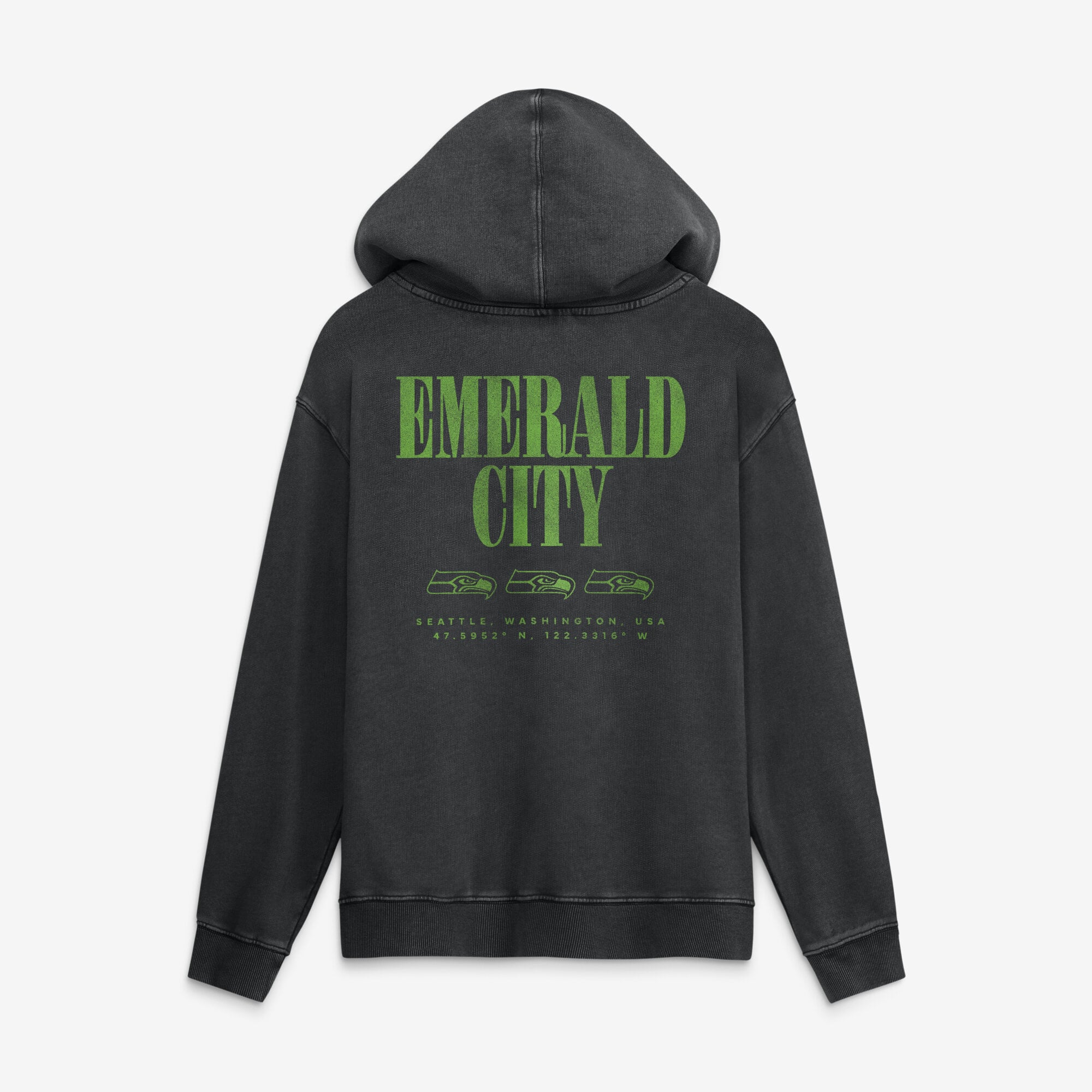 Men's Fanatics Black Seattle Seahawks Relaxed Intense Rivalry French Terry Hoodie