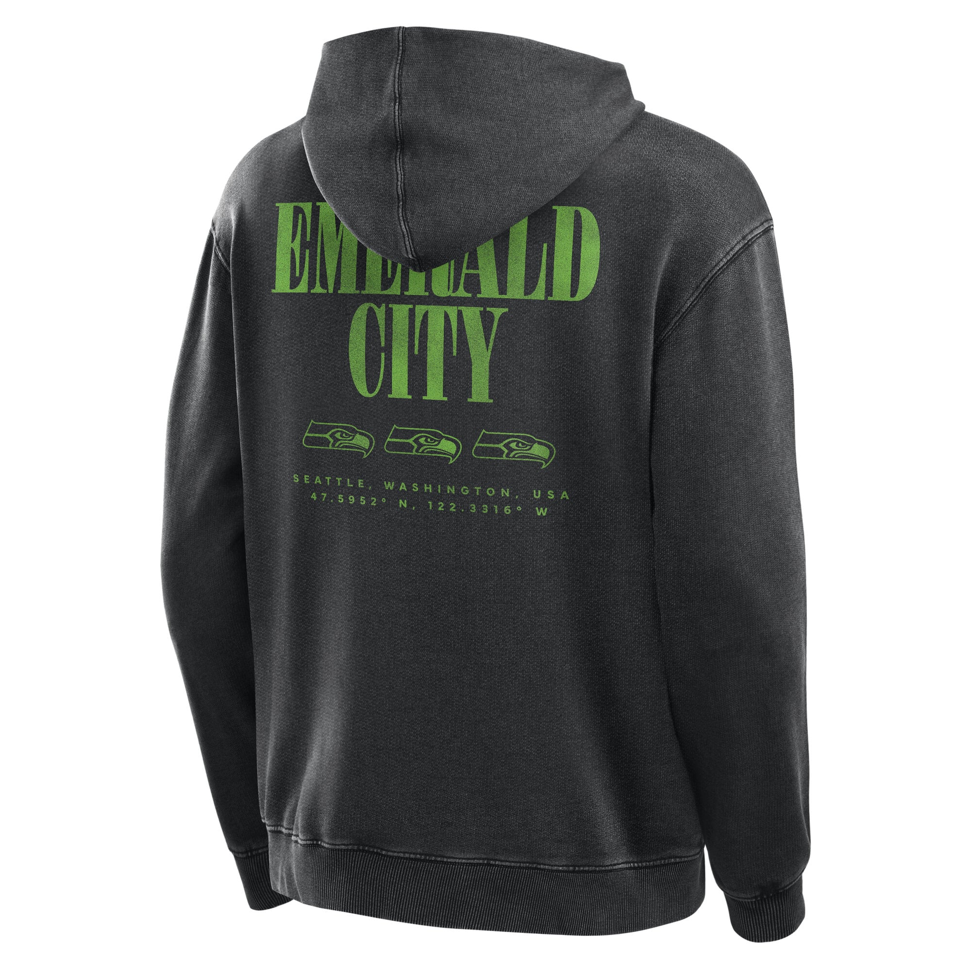 Men's Fanatics Black Seattle Seahawks Relaxed Intense Rivalry French Terry Hoodie