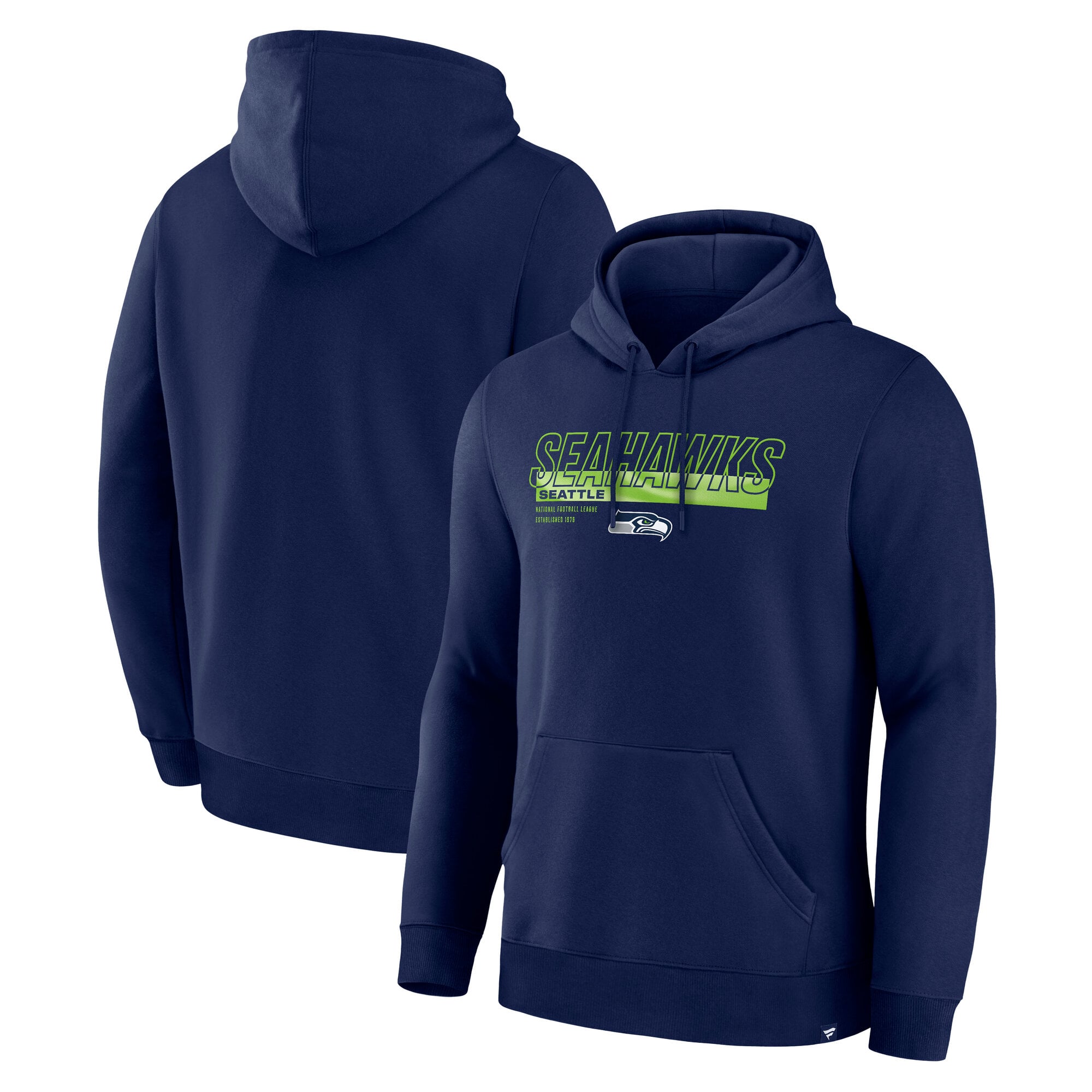 Sweat à capuche Fanatics College Navy Seattle Seahawks Draw Play Legacy pour homme