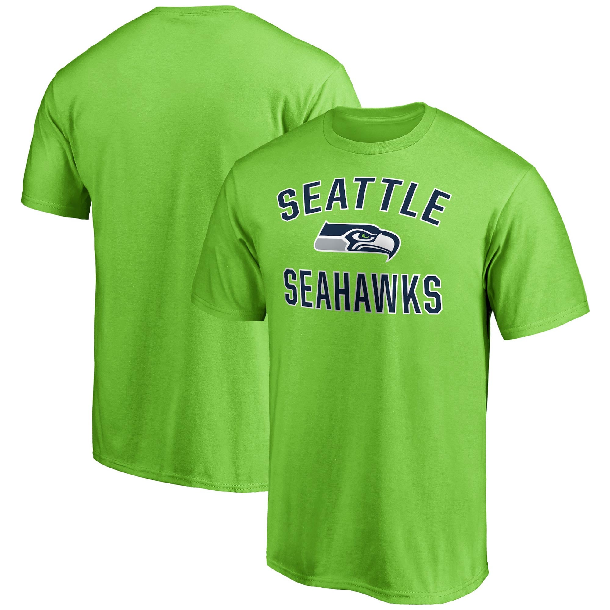 T-shirt fanatiques vert fluo Seattle Seahawks Victory Arch pour hommes