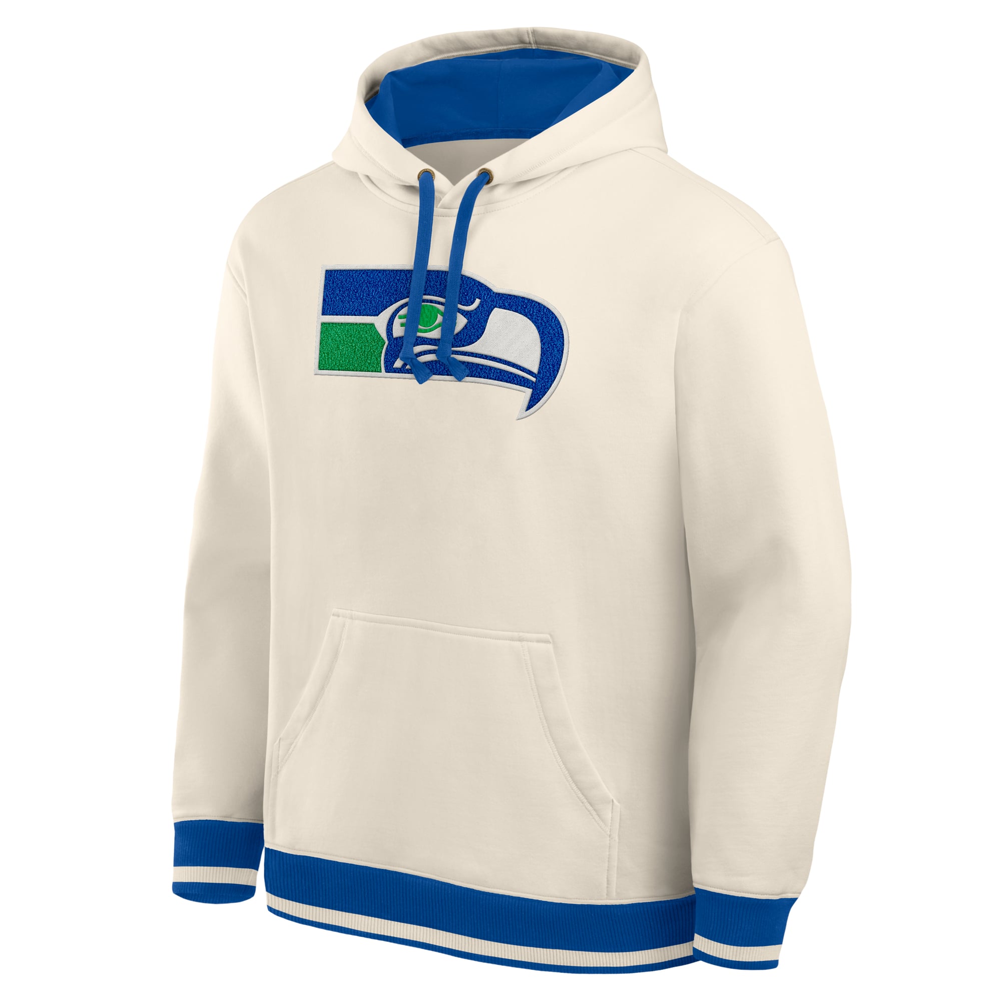 Men's Fanatics Tan Seattle Seahawks Heavyweight Fleece Pullover Hoodie
