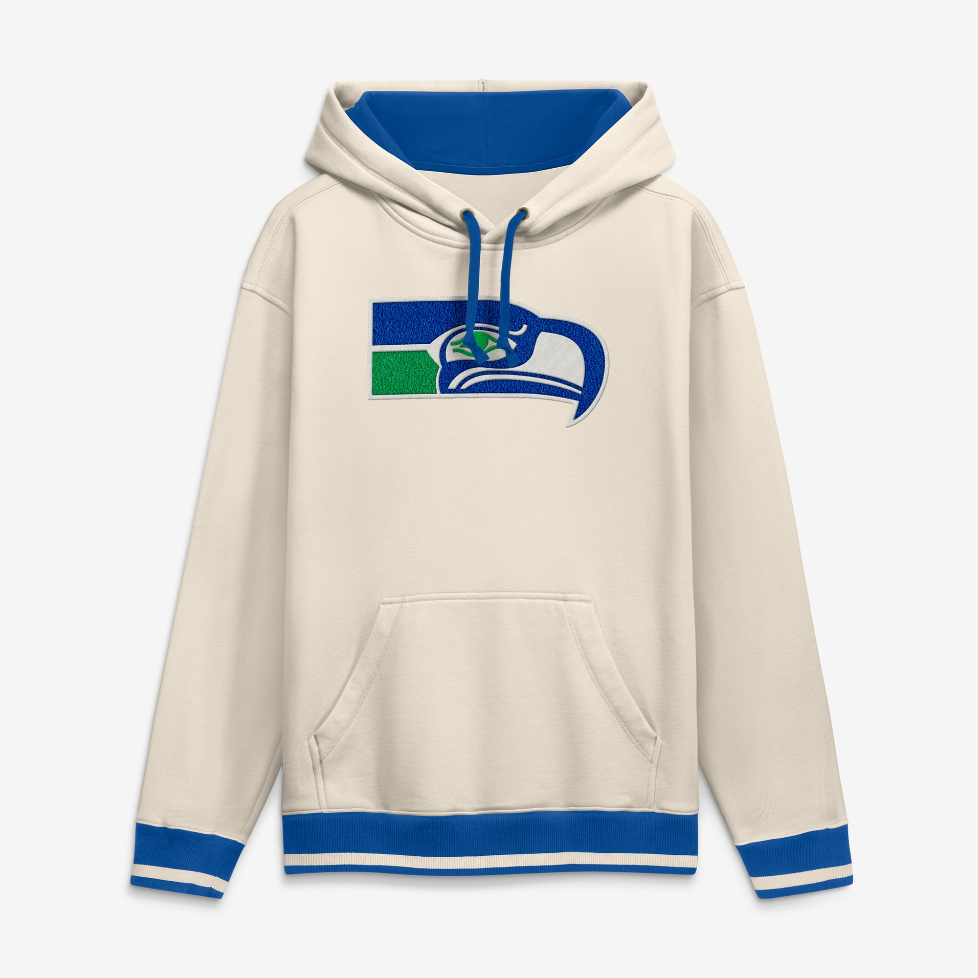 Men's Fanatics Tan Seattle Seahawks Heavyweight Fleece Pullover Hoodie