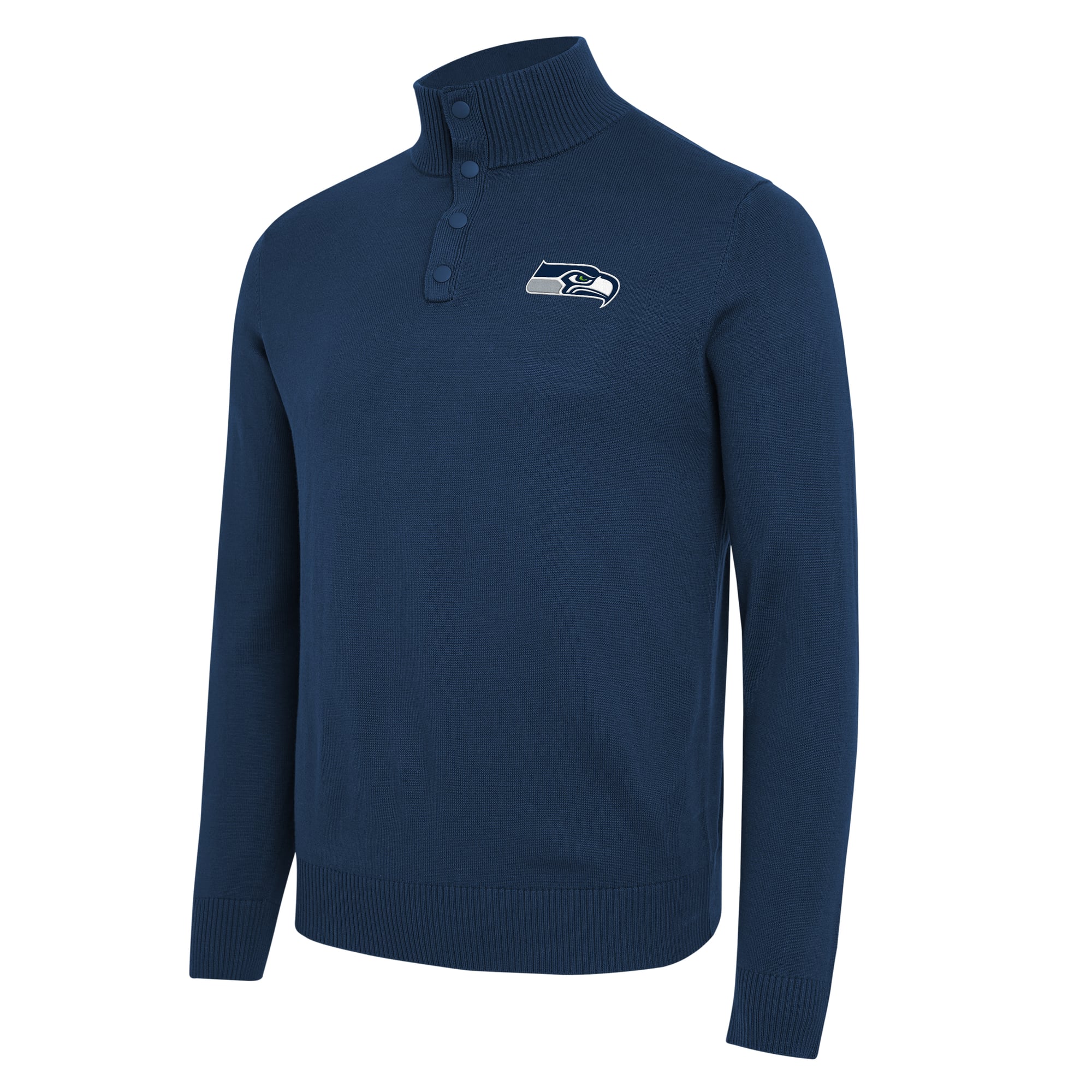 Men's J. Palmer College Navy Seattle Seahawks Sideline Quarter-Snap Sweater