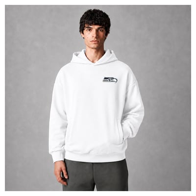 Seattle Seahawks Levelwear Logo Luxe Zone Hoodie - White