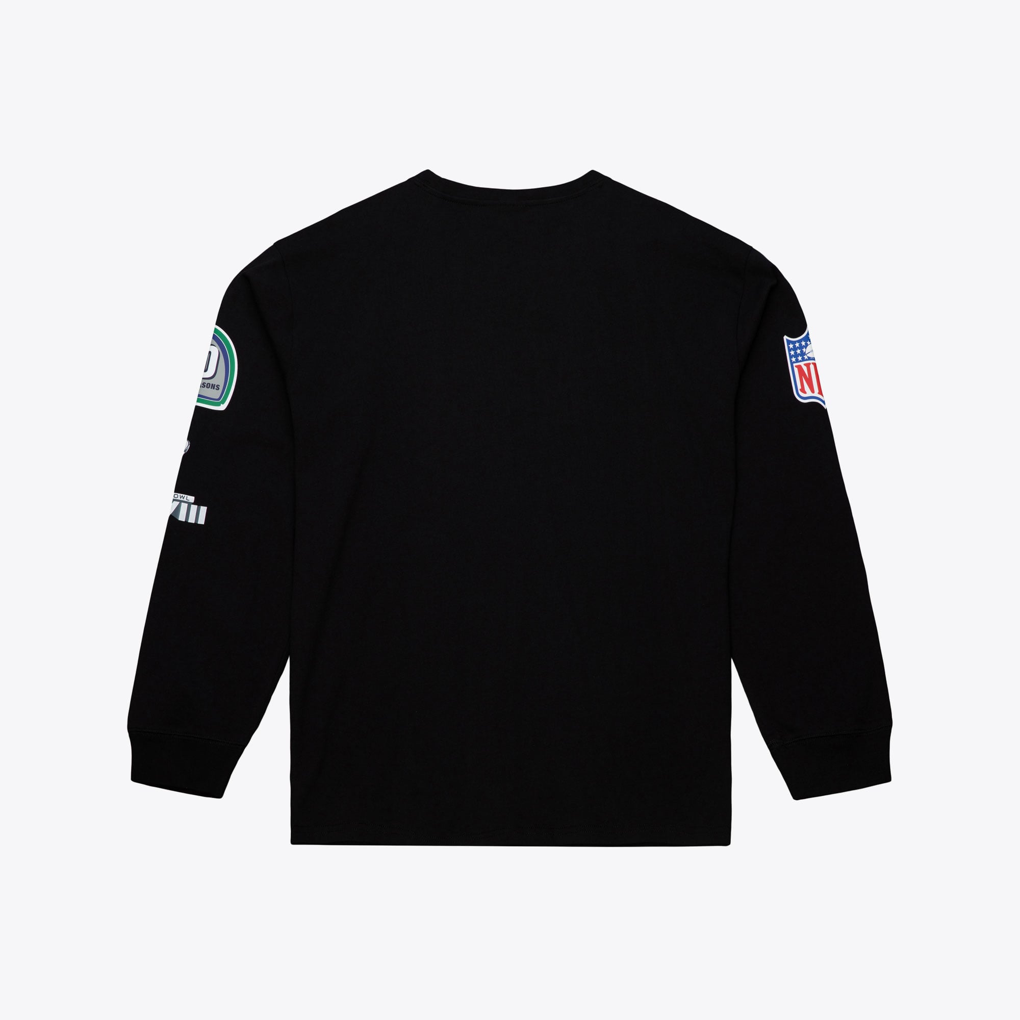 T-shirt à manches longues Mitchell & Ness noir Seattle Seahawks pour homme, grandes tailles, camp d'entraînement