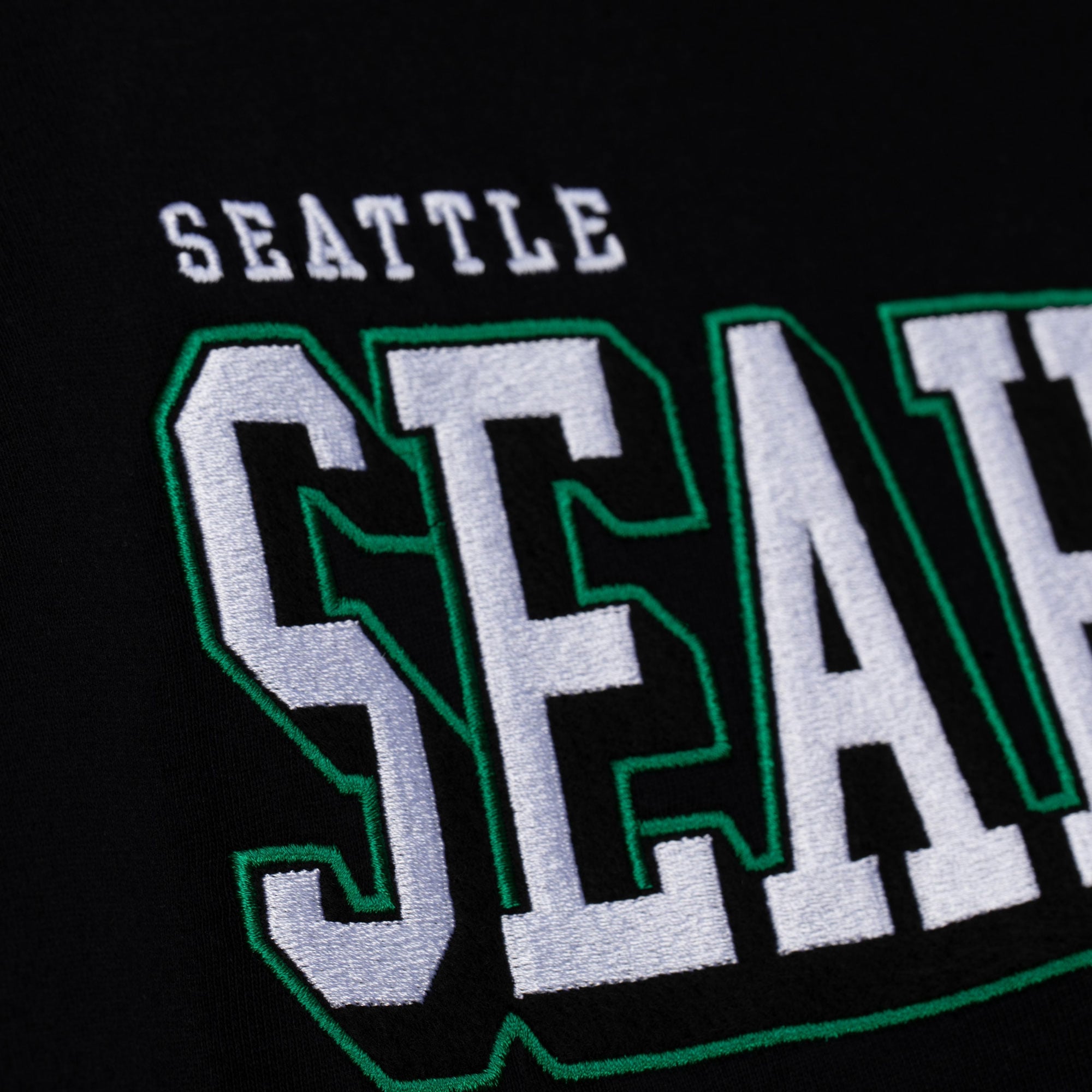 T-shirt à manches longues Mitchell & Ness noir Seattle Seahawks pour homme, grandes tailles, camp d'entraînement