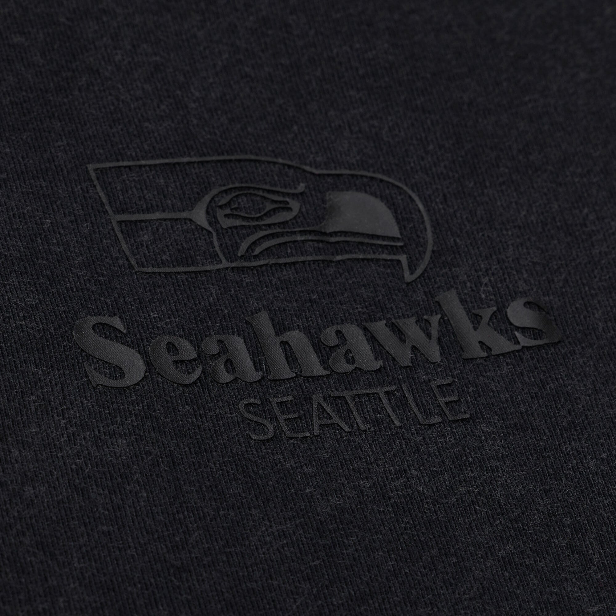 Men's Mitchell & Ness Black Seattle Seahawks Core Essentials Micro Logo T-Shirt