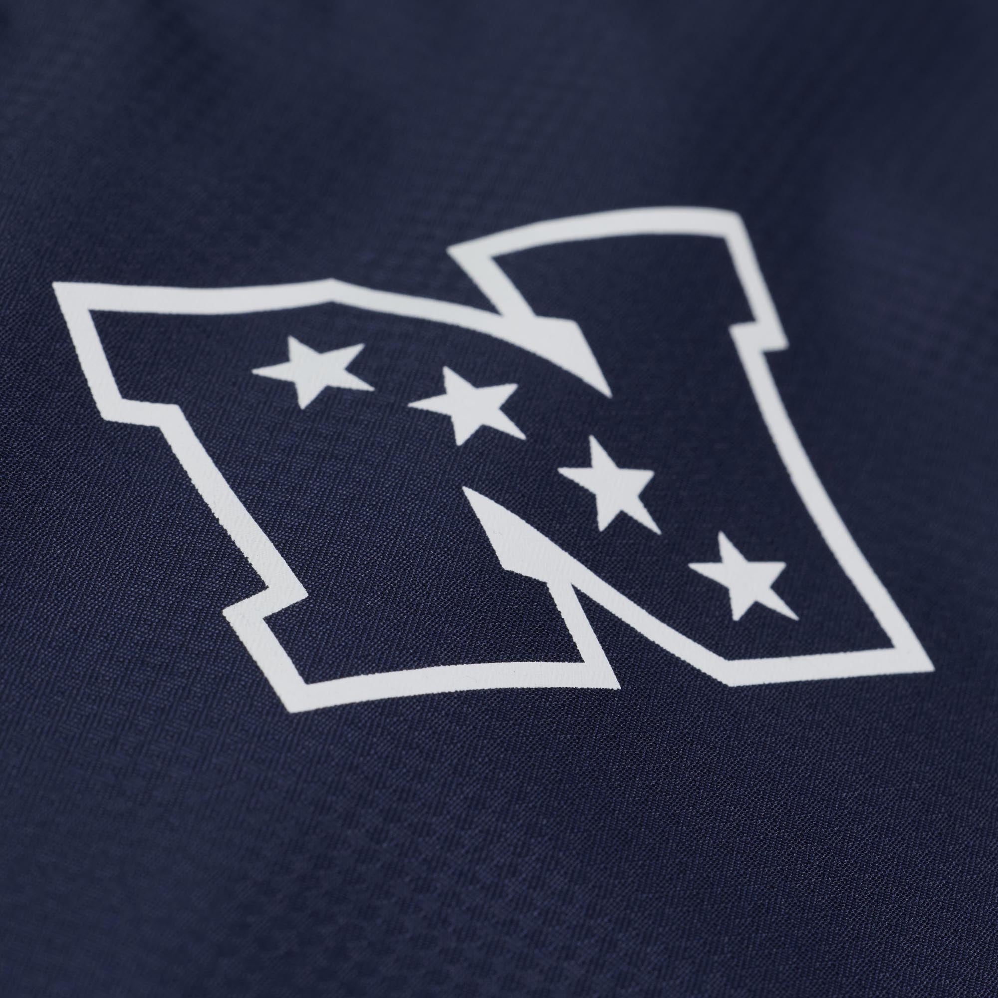 Coupe-vent Mitchell & Ness pour homme, vert fluo/bleu marine, motif à carreaux triples Seattle Seahawks, fermeture éclair au quart