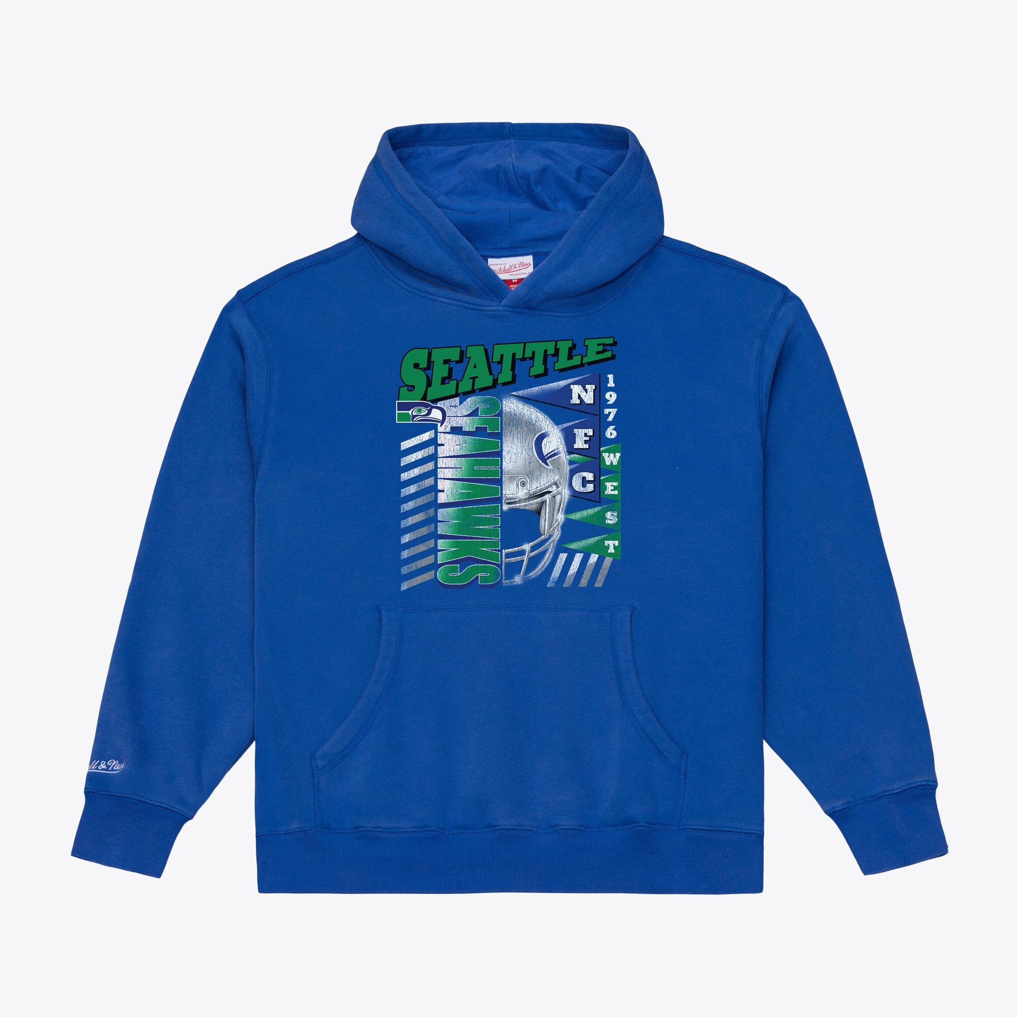 Sweat à capuche en polaire graphique Mitchell & Ness Royal Seattle Seahawks Core Essentials Street pour homme