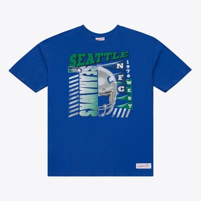 Seattle Seahawks Mitchell & Ness Core Essentials Street Graphic Short Sleeve T-Shirt - Royal
