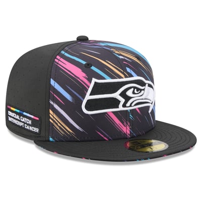 Seattle Seahawks New Era 2026 NFL Crucial Catch 59FIFTY Fitted Hat - Black
