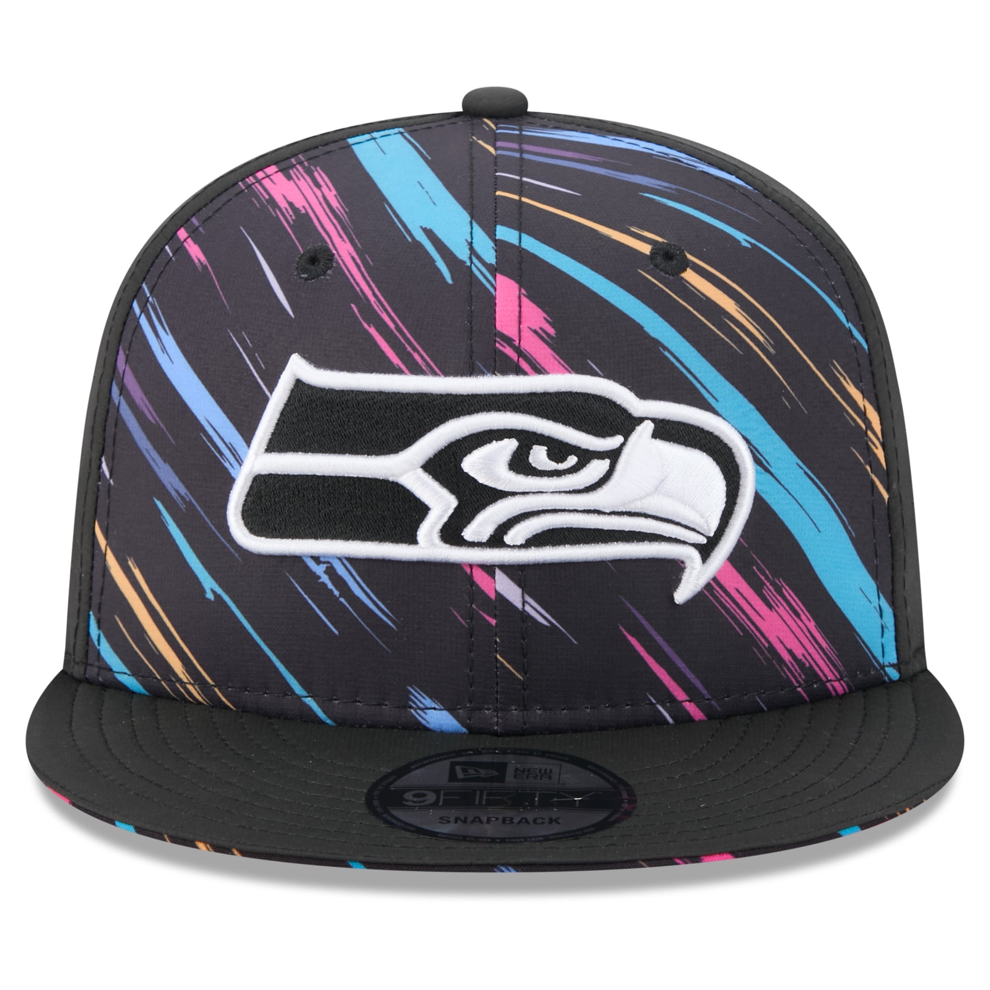 Men's New Era Black Seattle Seahawks 2026 NFL Crucial Catch 9FIFTY Snapback Hat