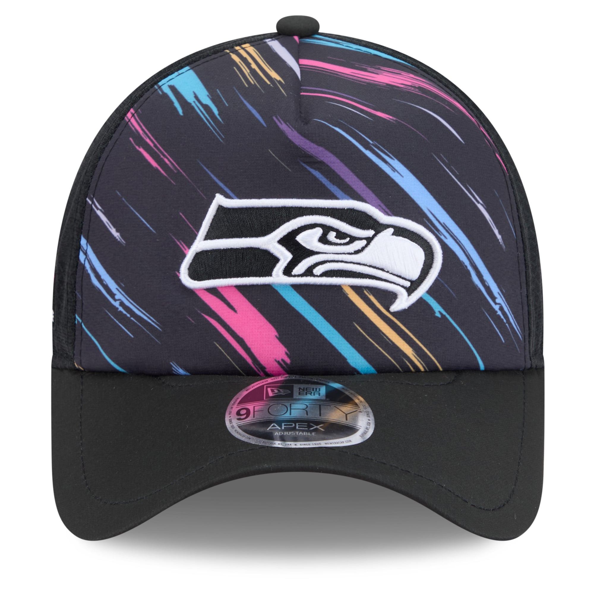 Casquette ajustable New Era noire Seattle Seahawks 2026 NFL Crucial Catch 9FORTY Apex pour homme